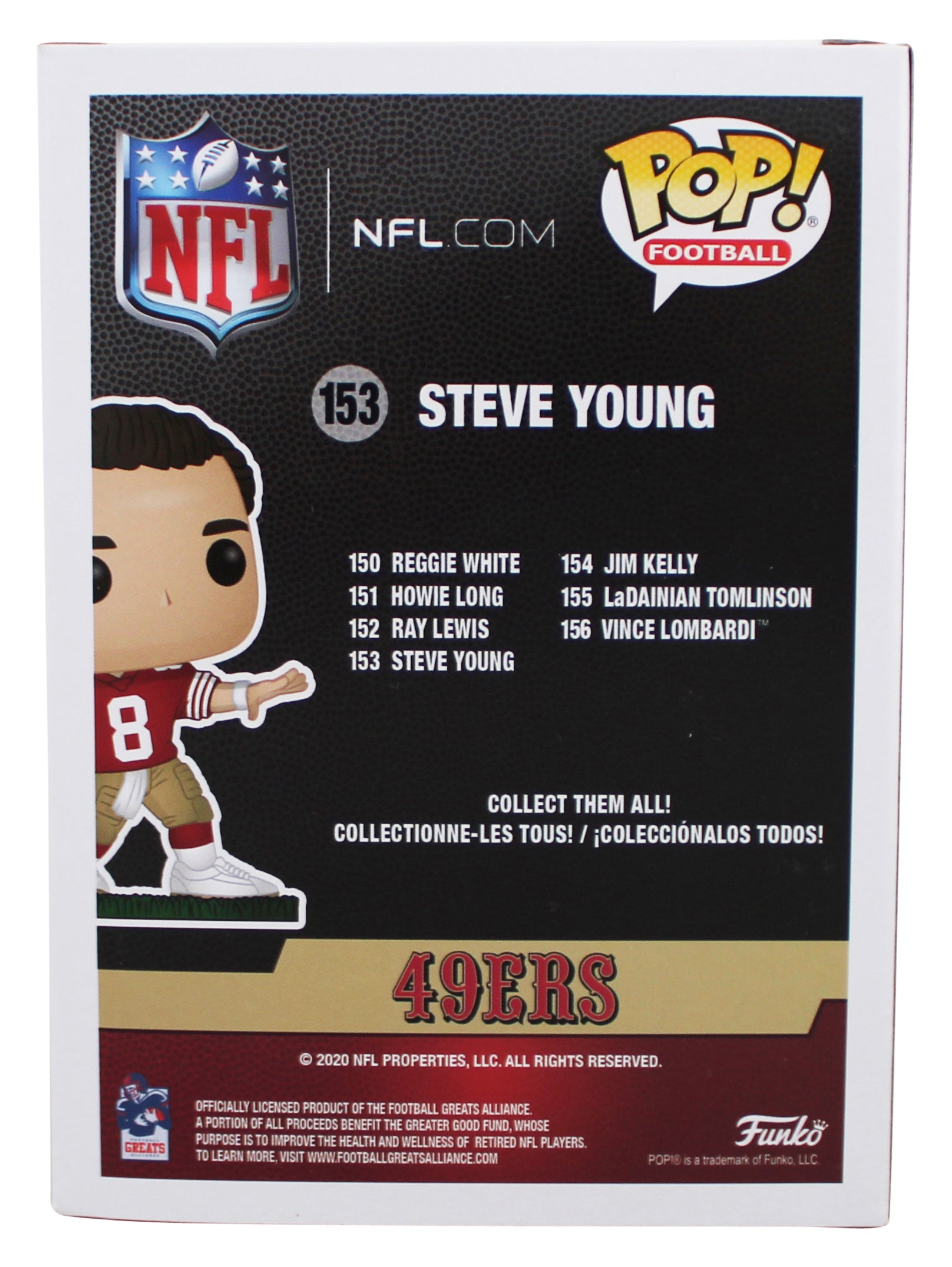 49ers Steve Young Authentic Signed #153 Funko Pop Vinyl Figure BAS #BW35474