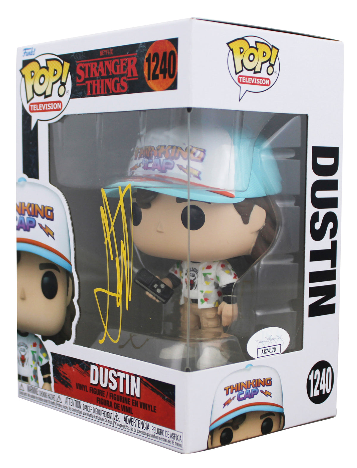 Gaten Matarazzo Stranger Things Signed #1240 Funko Pop Vinyl Figure JSA #AK74170