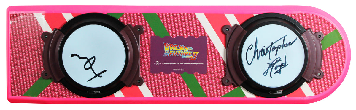 Michael J. Fox & Christopher Lloyd Back To The Future Signed Hoverboard BAS W 2