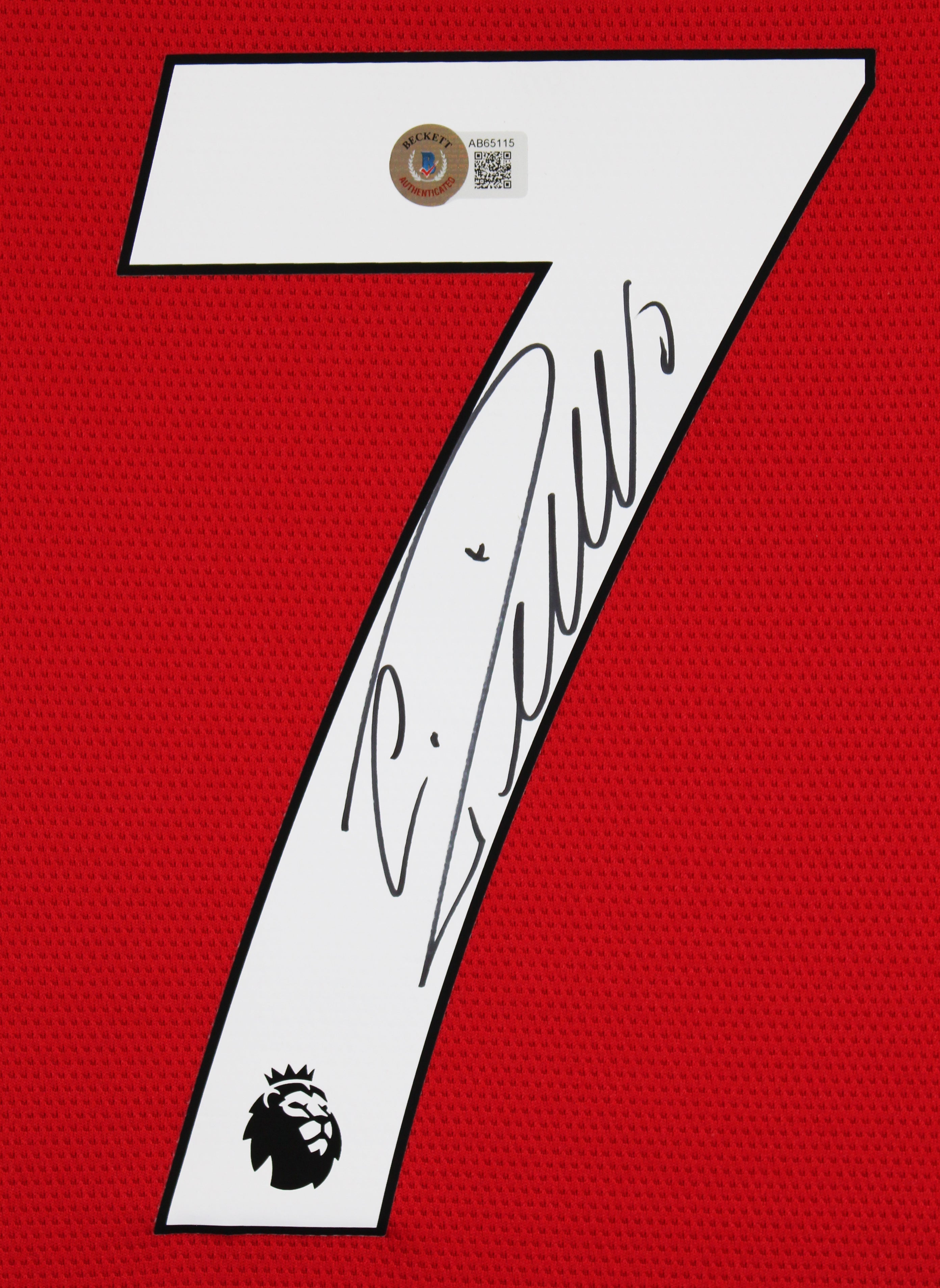 Manchester United Cristiano Ronaldo Signed Red Adidas Framed Jersey BAS #AB65115