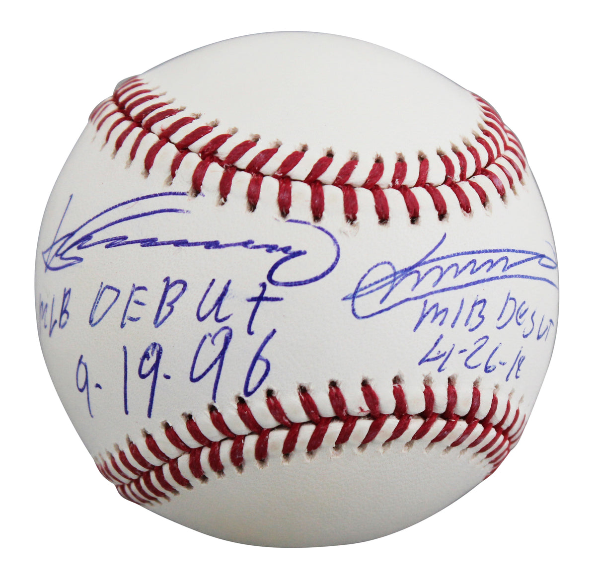 Vladimir Guerrero Sr. & Vladimir Guerrero Jr. Signed OML Baseball MLB #PX441456