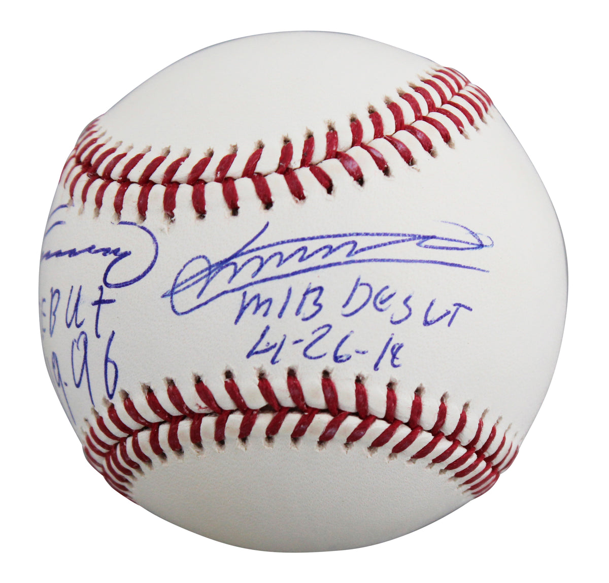 Vladimir Guerrero Sr. & Vladimir Guerrero Jr. Signed OML Baseball MLB #PX441456