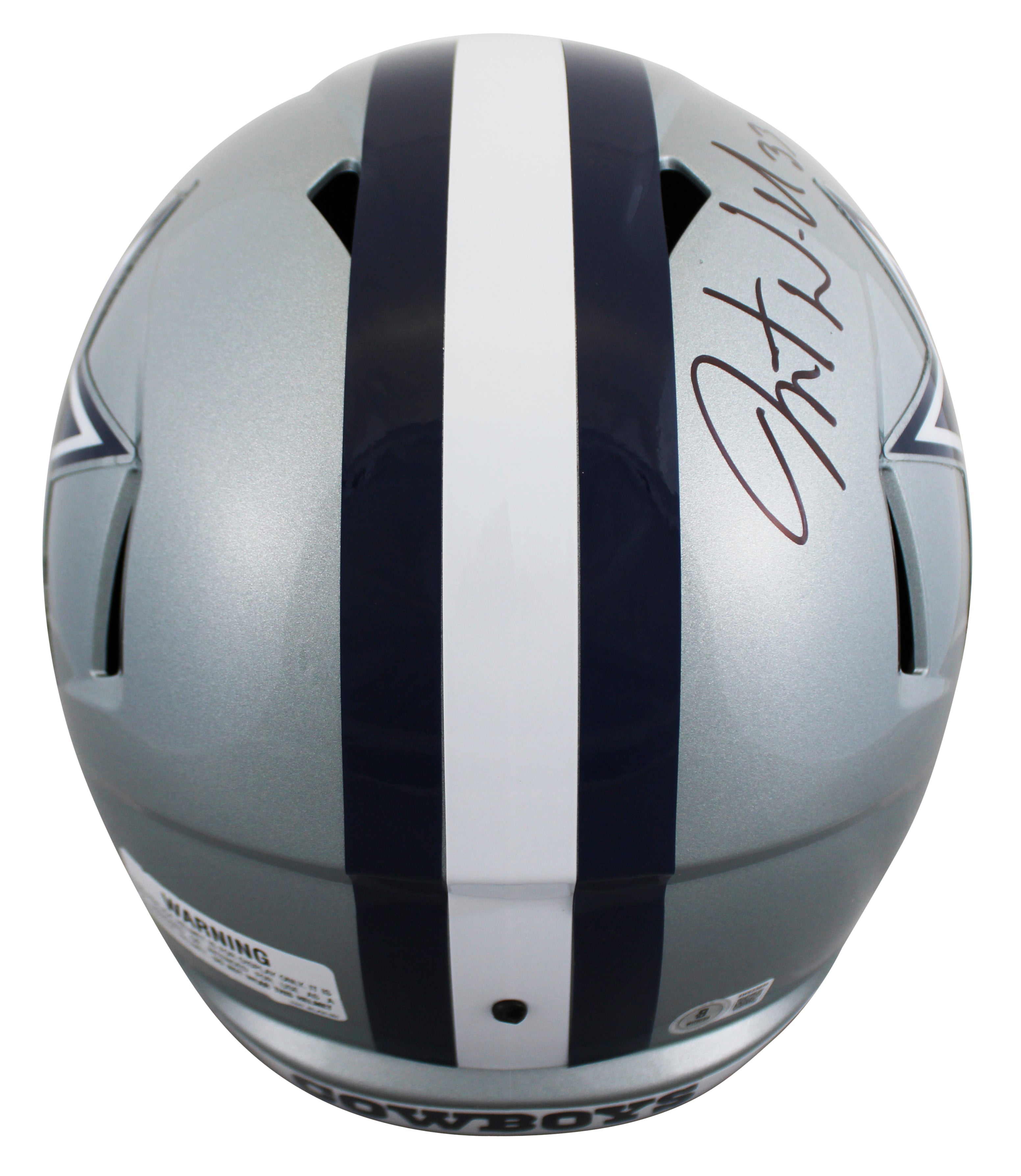 Cowboys Javonte Williams Signed Full Size Speed Rep Helmet W/ Case BAS Witnessed
