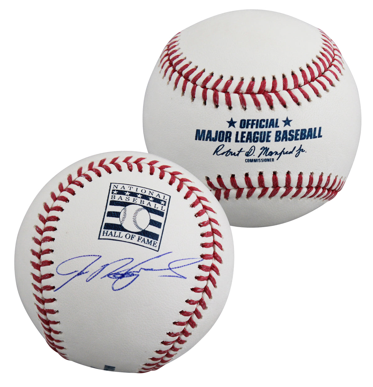 Rangers Ivan Rodriguez Signed Hall OF Fame Logo Oml Baseball BAS #BY103700