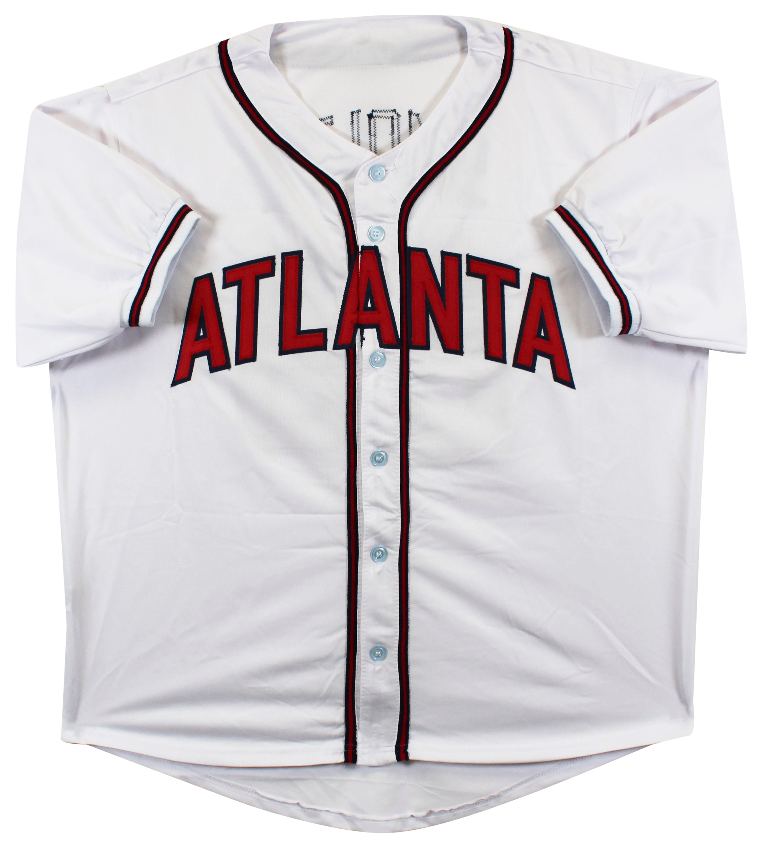 John Smoltz Authentic Signed White Pro Style Jersey w/ Silver Sig BAS Witnessed