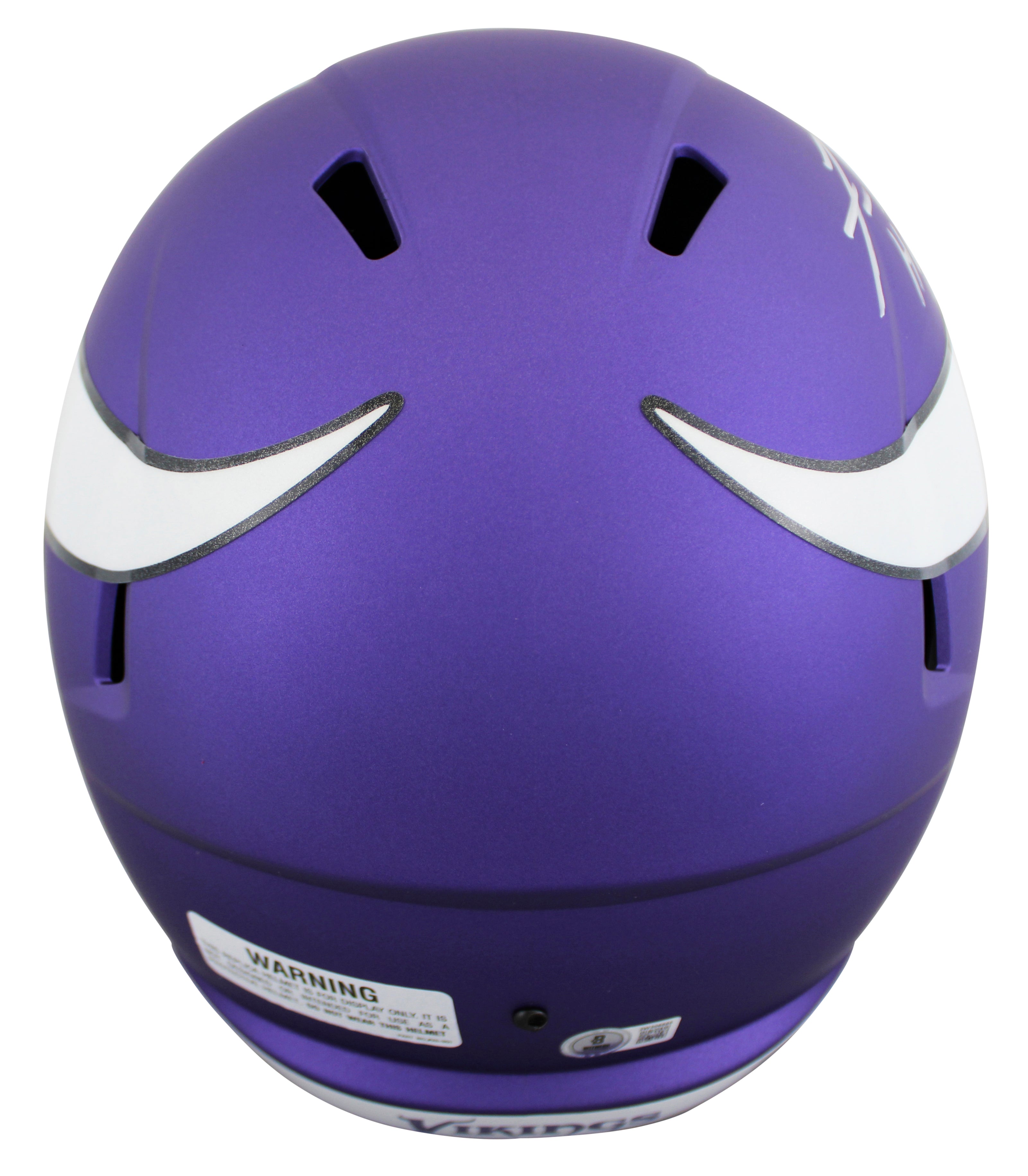 Vikings Fran Tarkenton "HOF 86" Signed F/S Speed Rep Helmet w/ Silver Sig BAS W