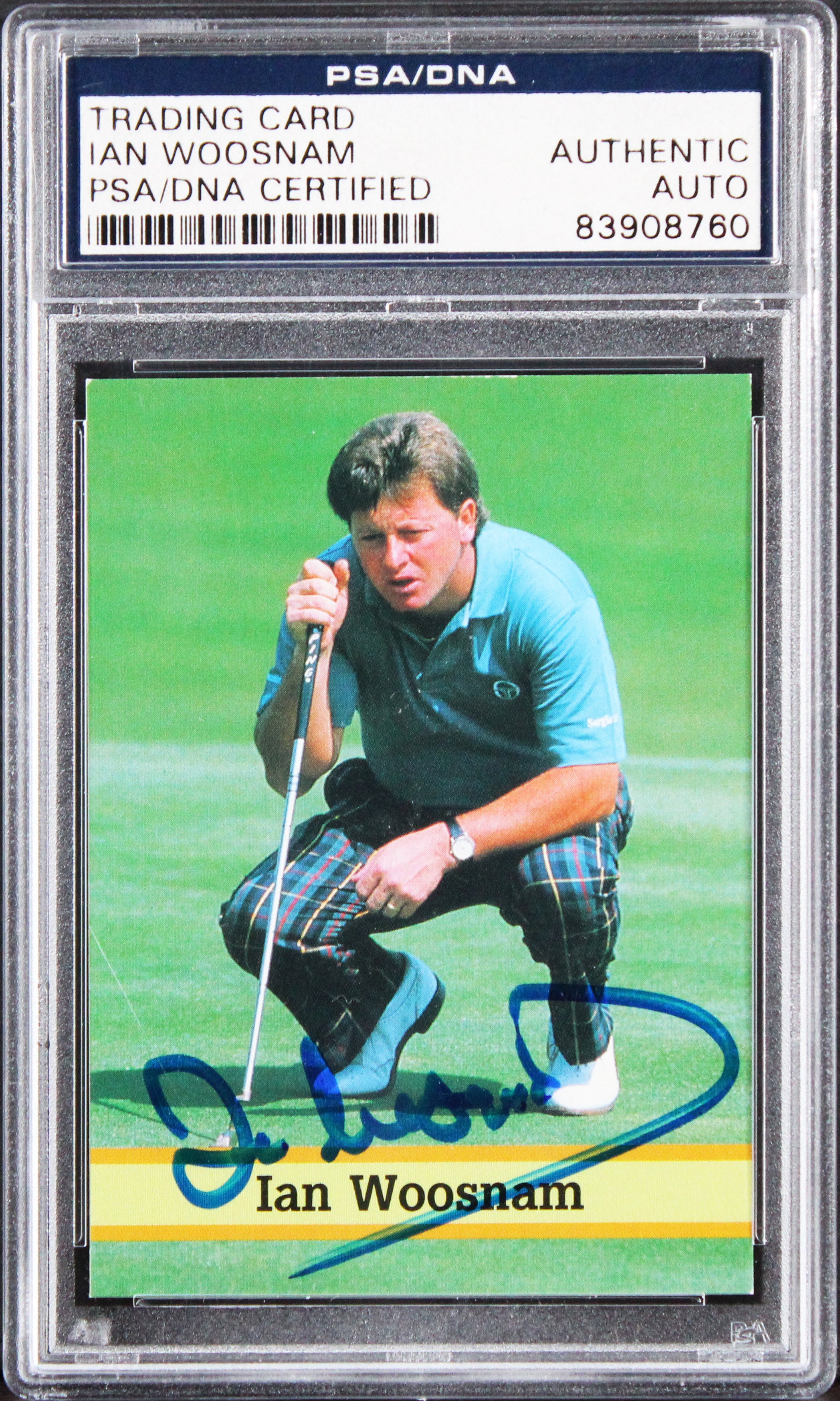 Ian Woosnam Authentic Signed Fax Pax Golf #7 Card Autographed PSA/DNA Slabbed