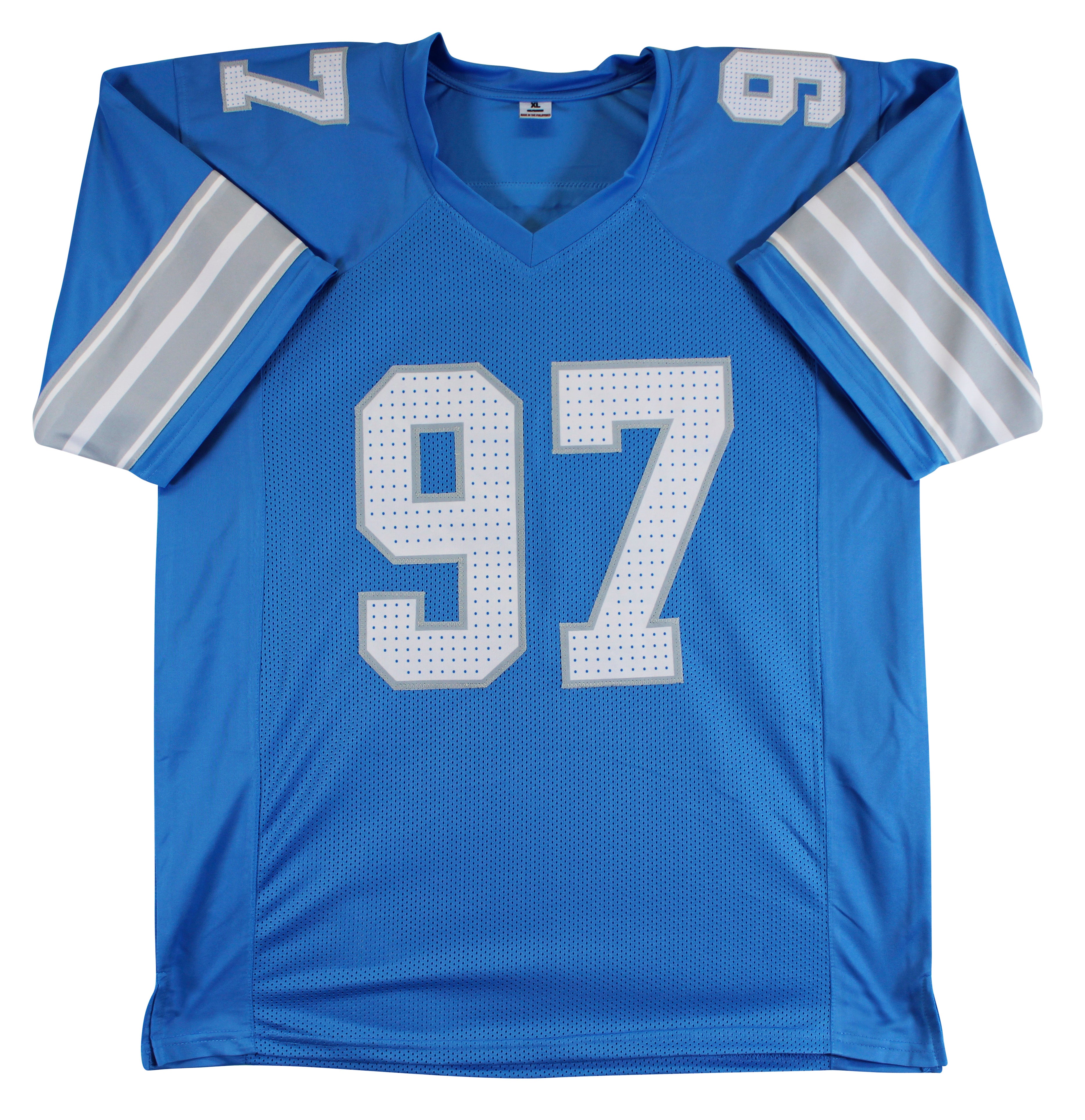 Aidan Hutchinson Authentic Signed Blue Pro Style Jersey BAS Witnessed 3