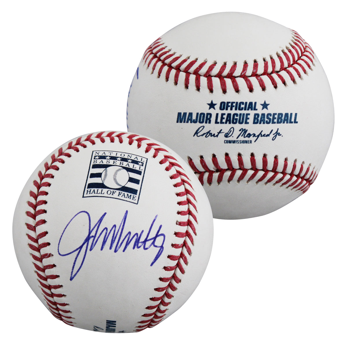 Braves John Smoltz Authentic Signed Hall OF Fame Logo Oml Baseball BAS #BY103703