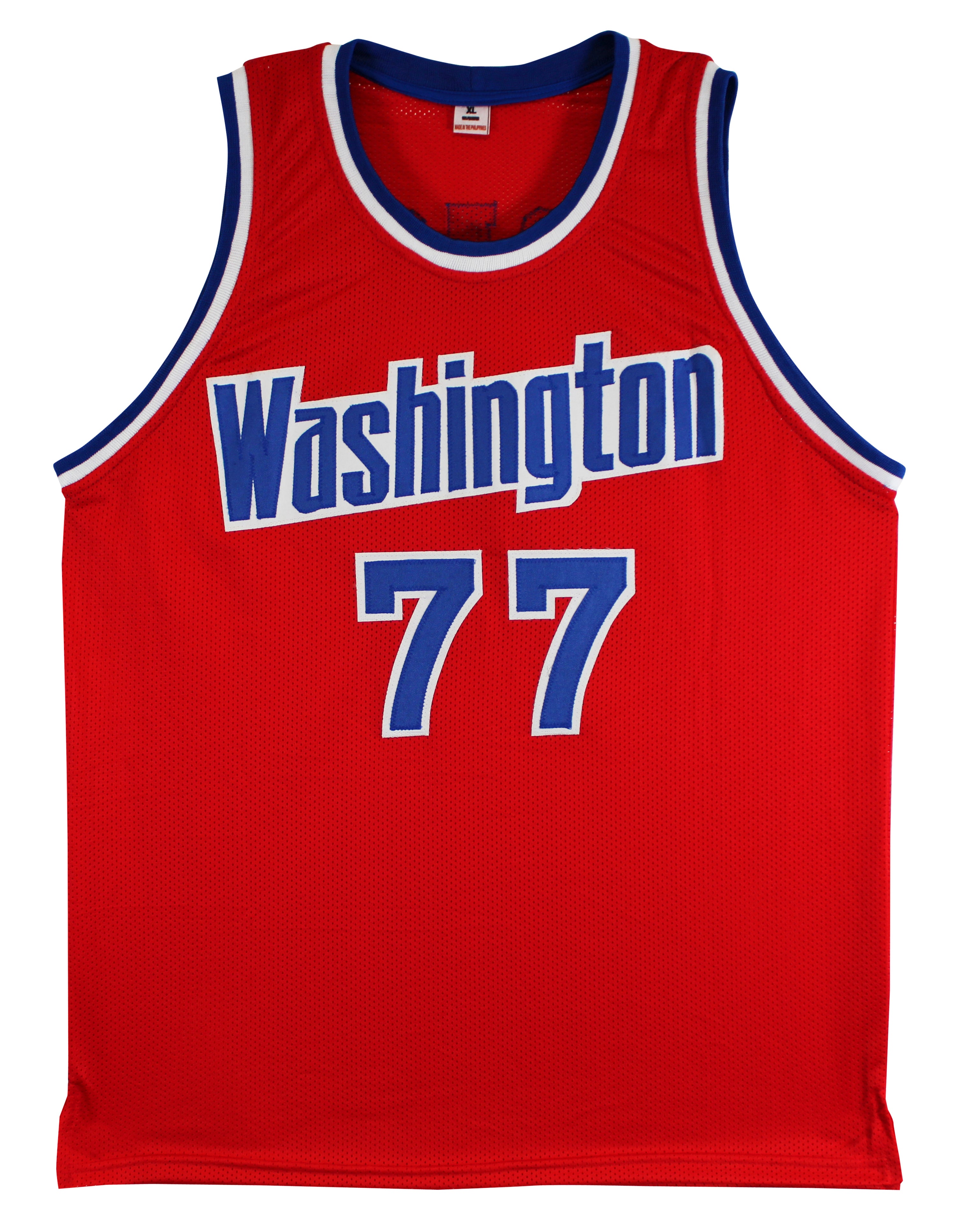 Gheorghe Muresan Authentic Signed Red Pro Style Jersey Autographed BAS Witnessed