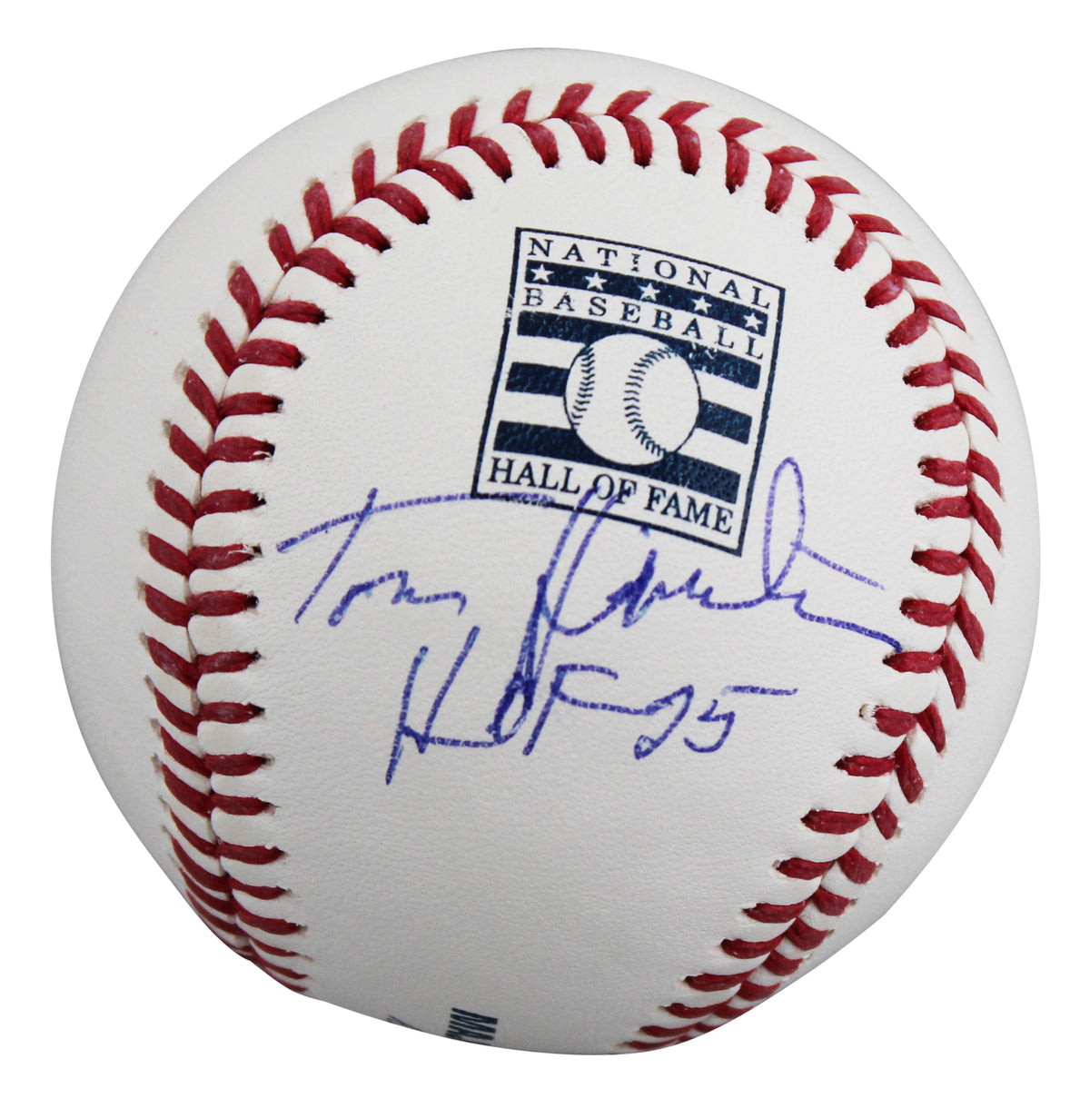 Guardians Tom Hamilton "HOF 25" Signed HOF Logo Oml Baseball BAS #BY103715
