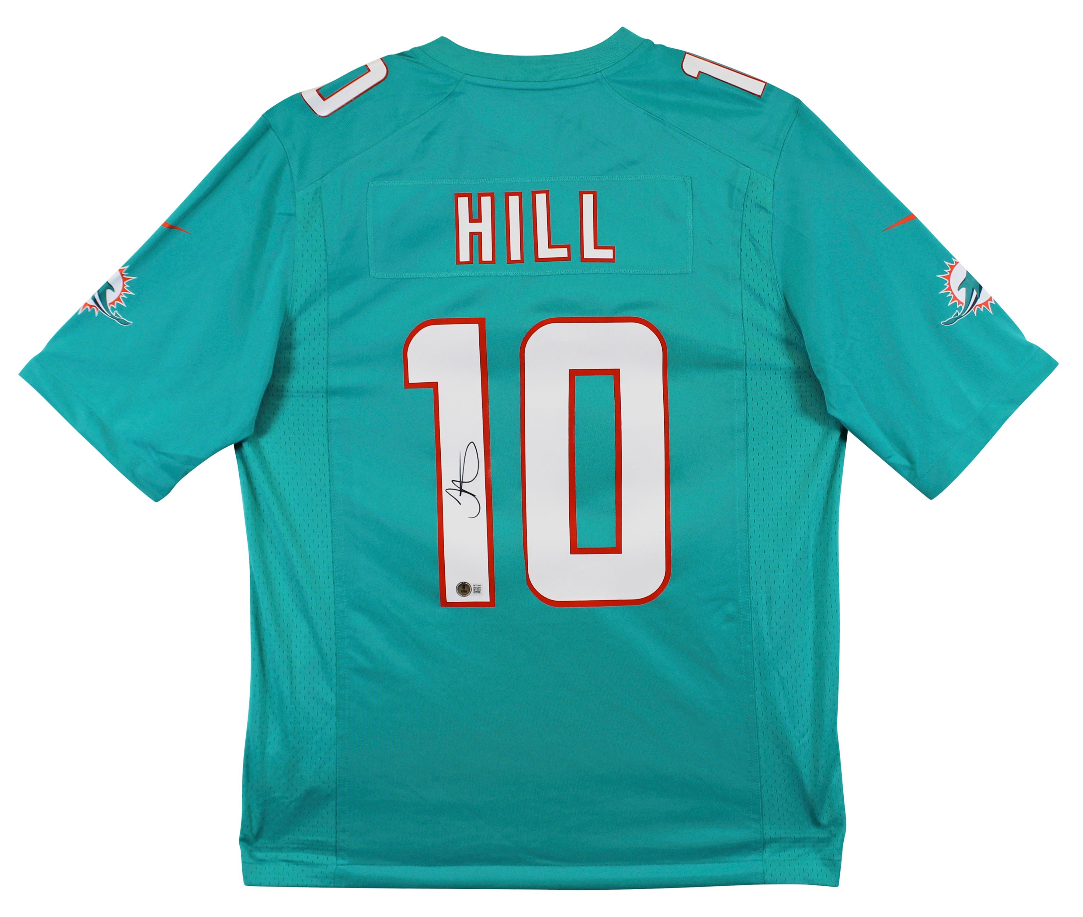 Dolphins Tyreek Hill Signed Teal Nike Game Jersey BAS Witnessed #2W232845