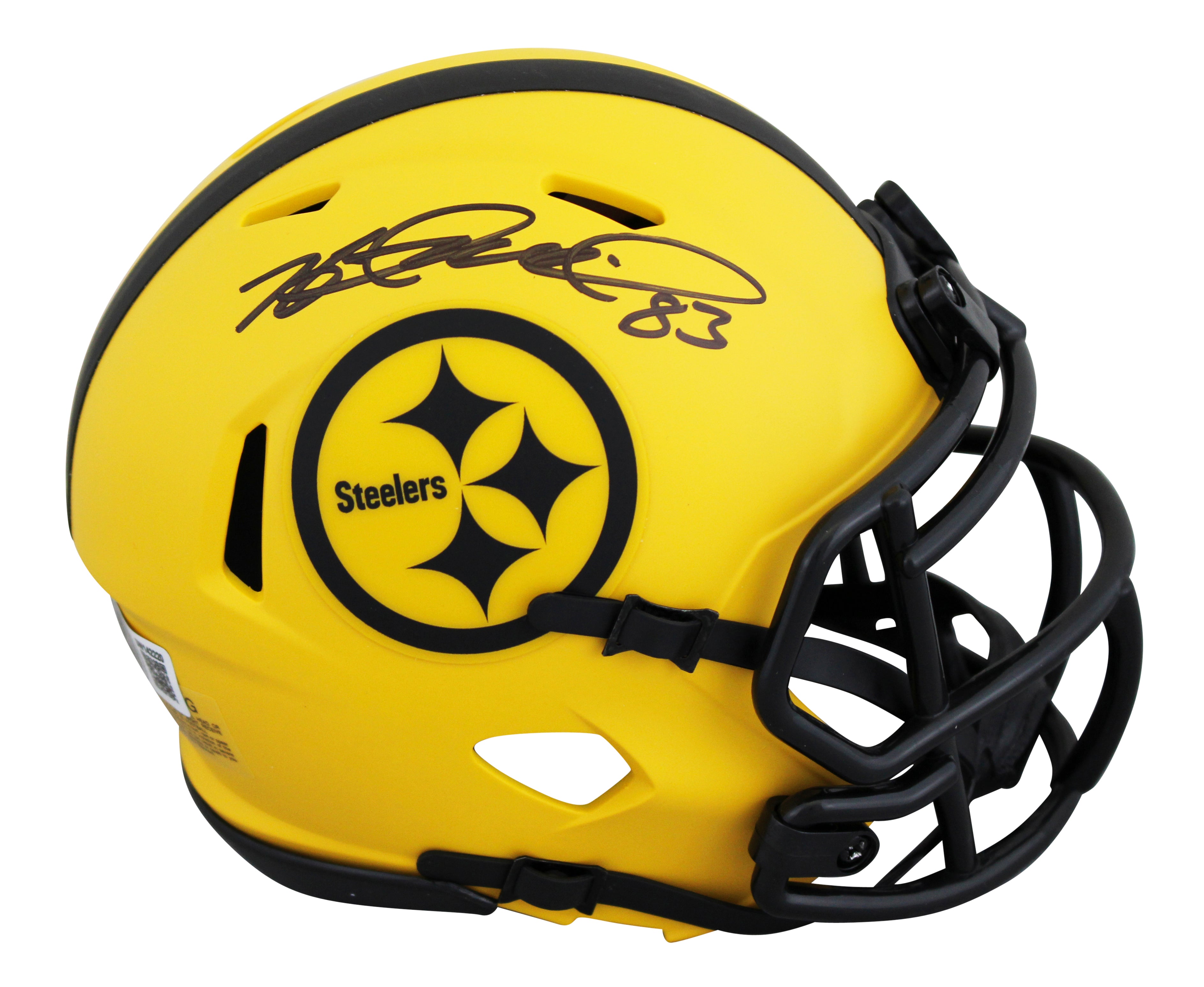 Steelers Heath Miller Signed Rave Speed Mini Helmet W/ Case BAS Witnessed
