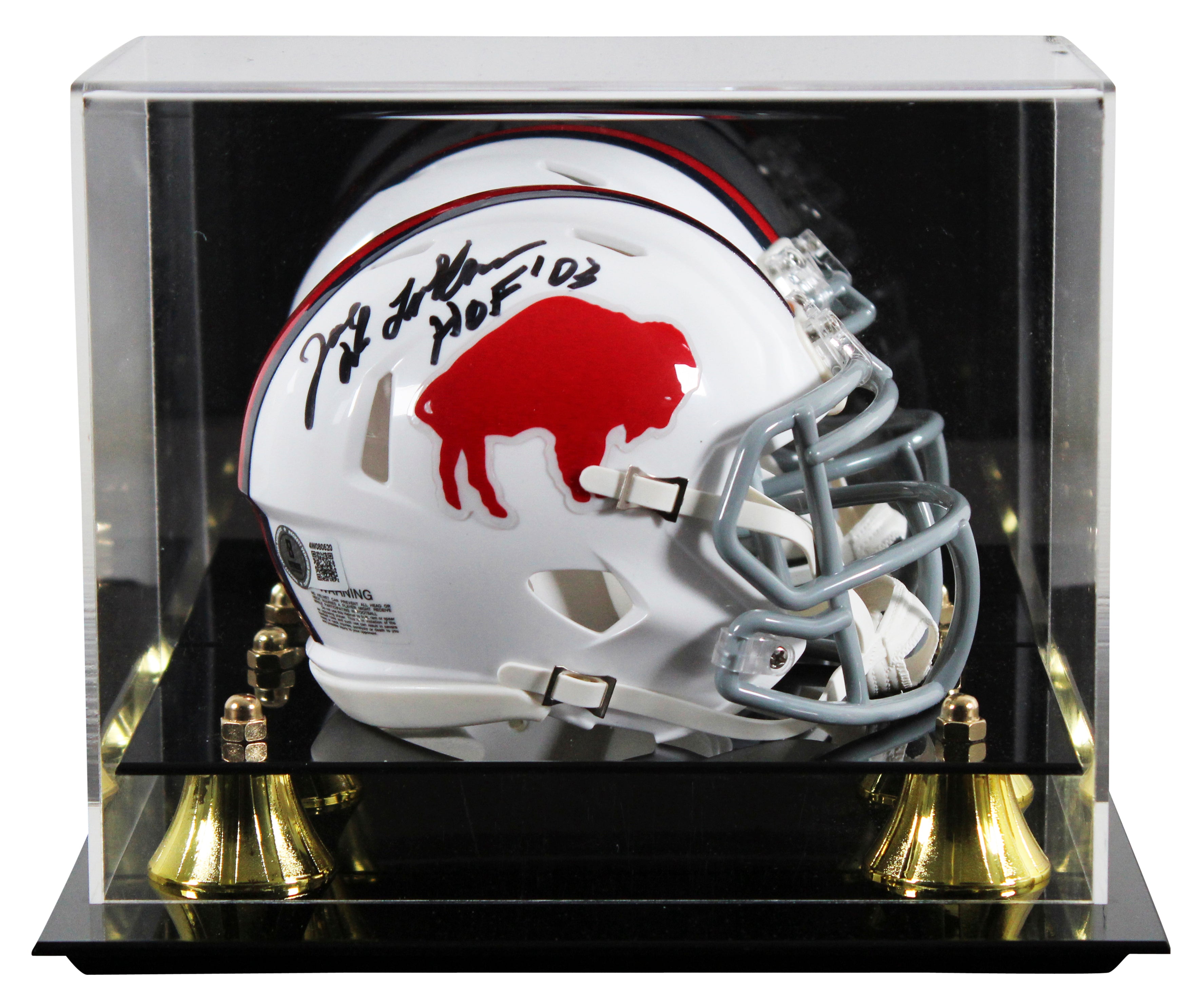 Bills Joe DeLamielleure "HOF 03" Signed 1965-73 TB Speed Mini Helmet W/ Case BAS