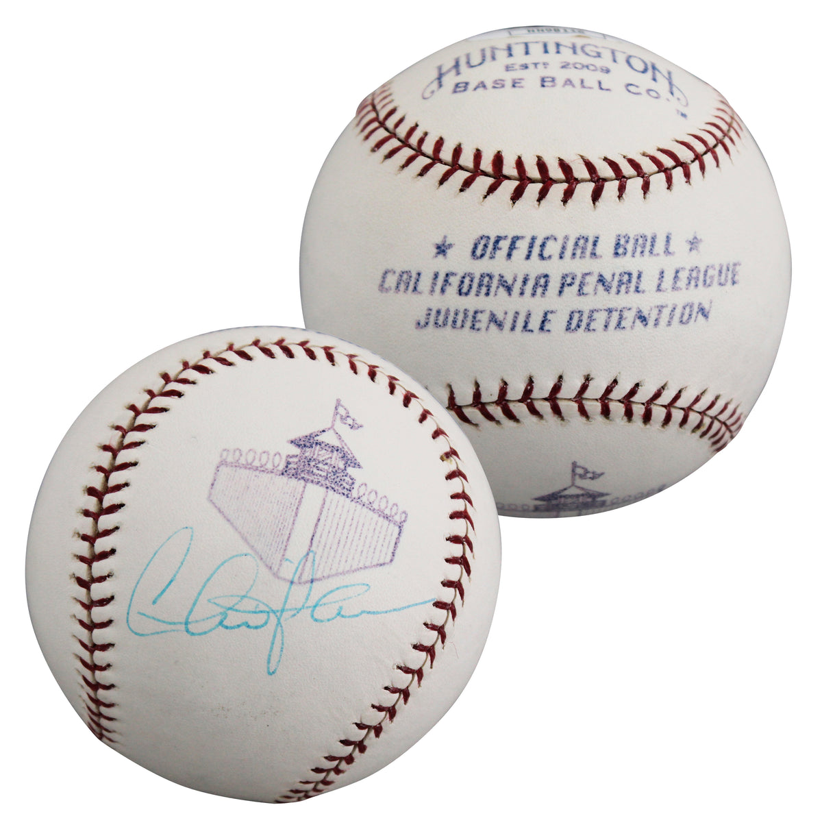 Charlie Sheen Major League Signed California Penal League Baseball BAS #BY031111