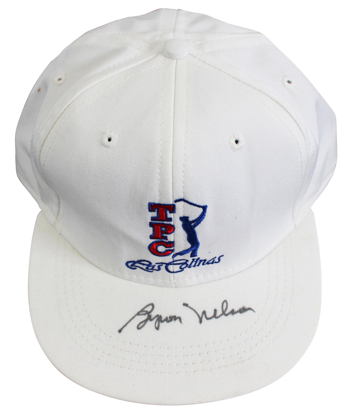 Byron Nelson Authentic Signed White TPC Las Colinas Adjustable Hat BAS #BY103672