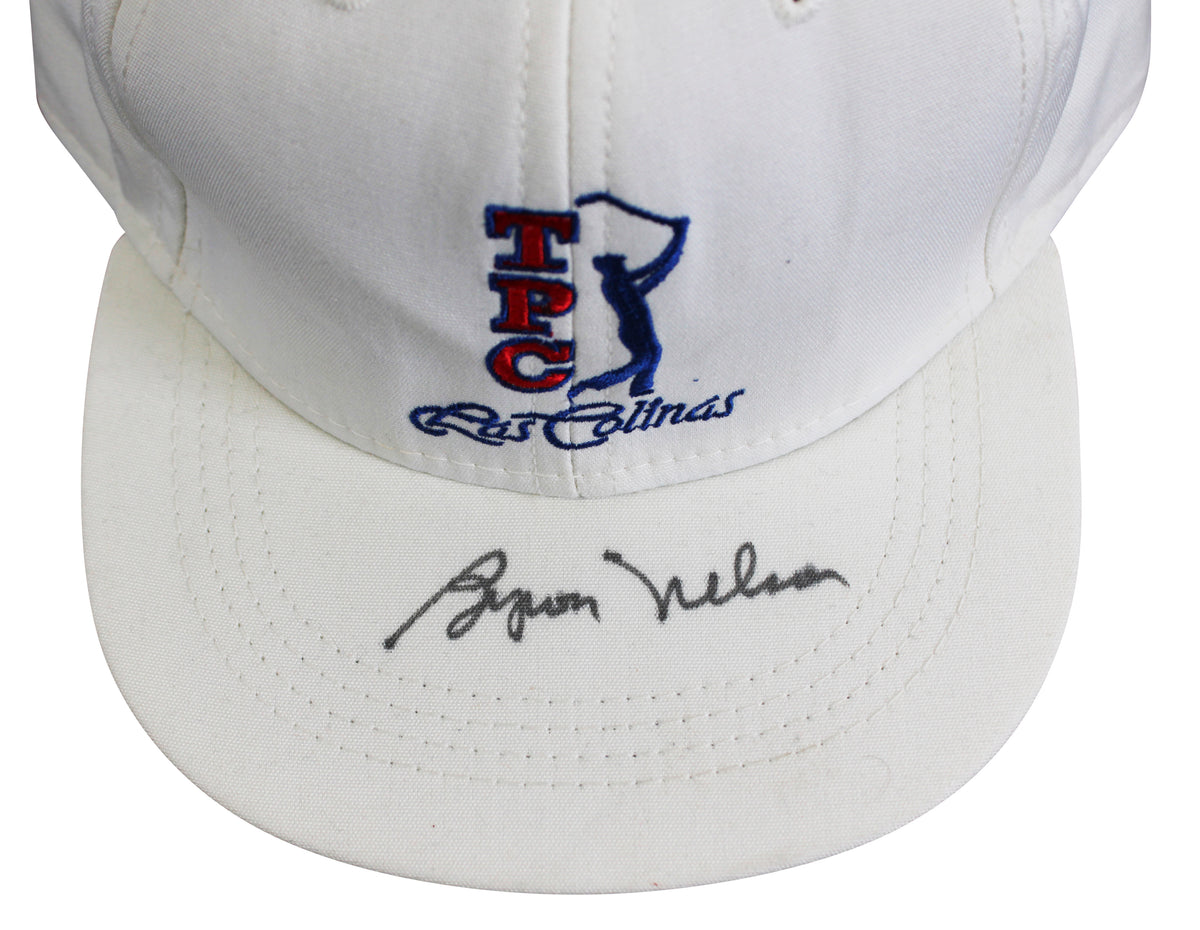 Byron Nelson Authentic Signed White TPC Las Colinas Adjustable Hat BAS #BY103672
