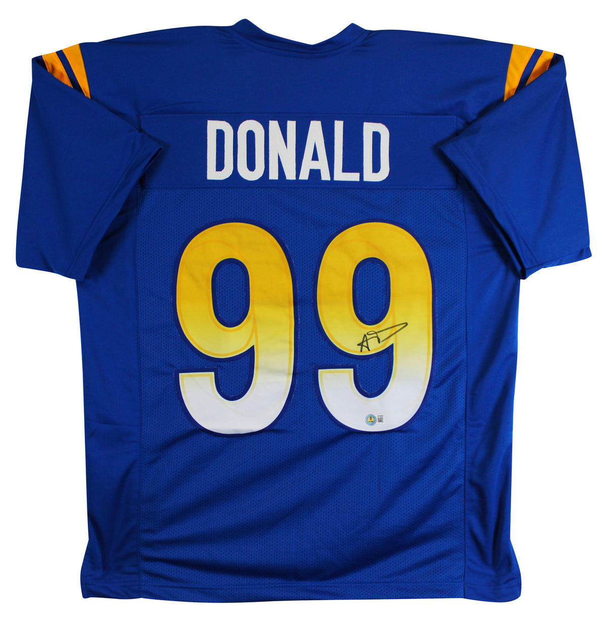 Aaron Donald Authentic Signed Blue Pro Style Jersey Autographed BAS Witnessed 2