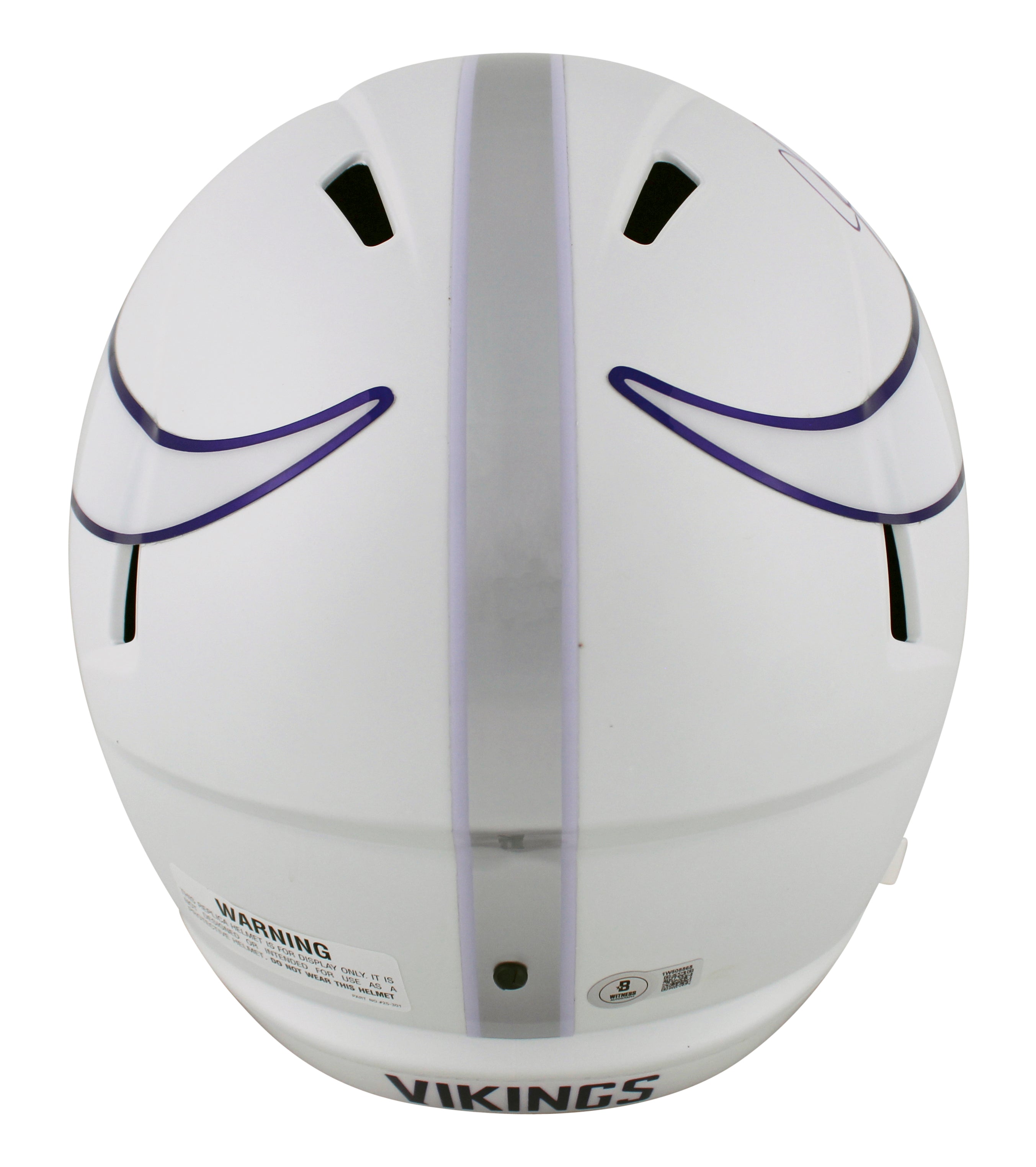 Vikings Justin Jefferson Signed 2024 Alt F/S Speed Rep Helmet W/ Case BAS Wit