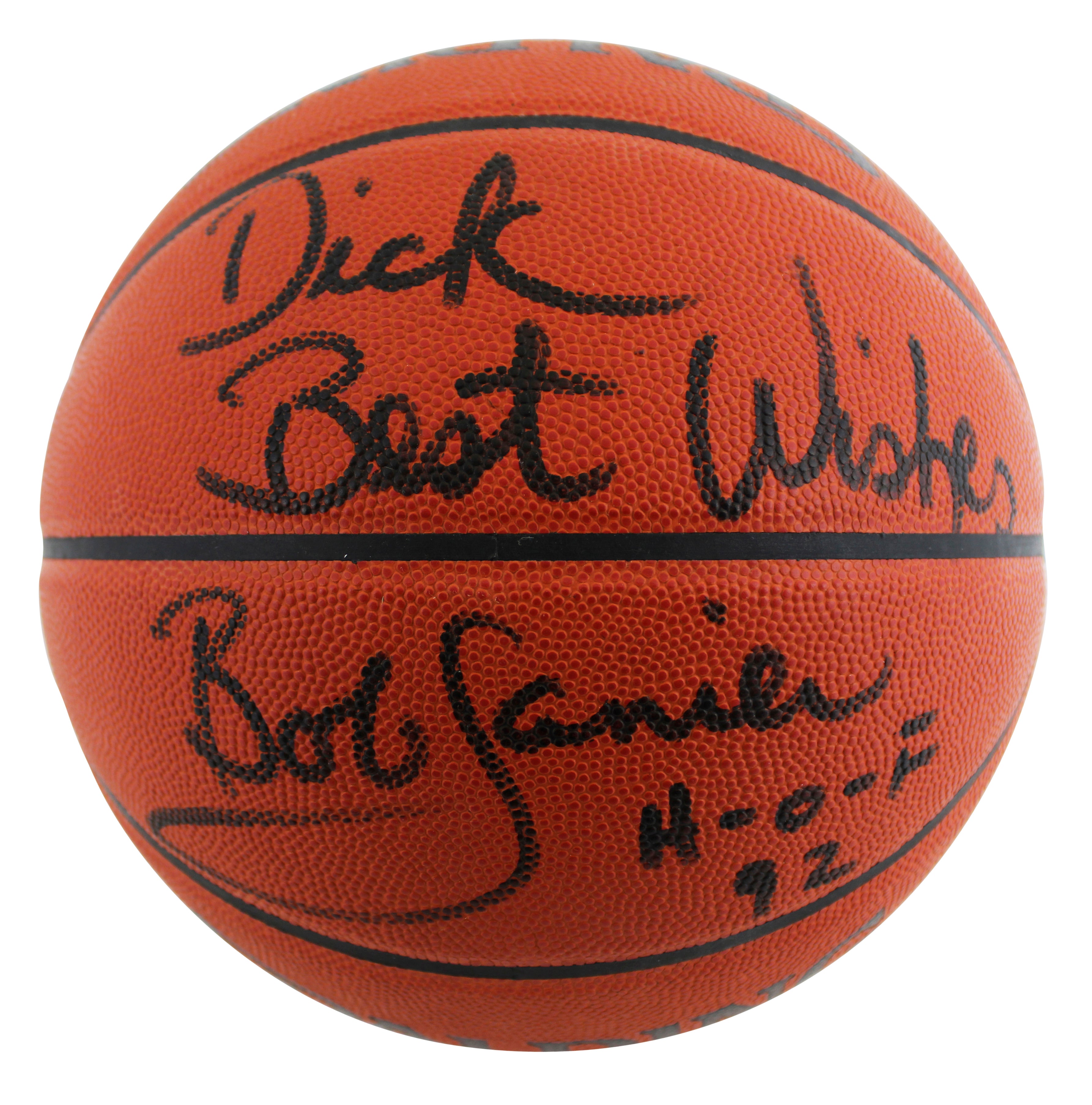 Pistons Bob Lanier Signed Spalding Official NBA Game Basketball BAS #BU55119