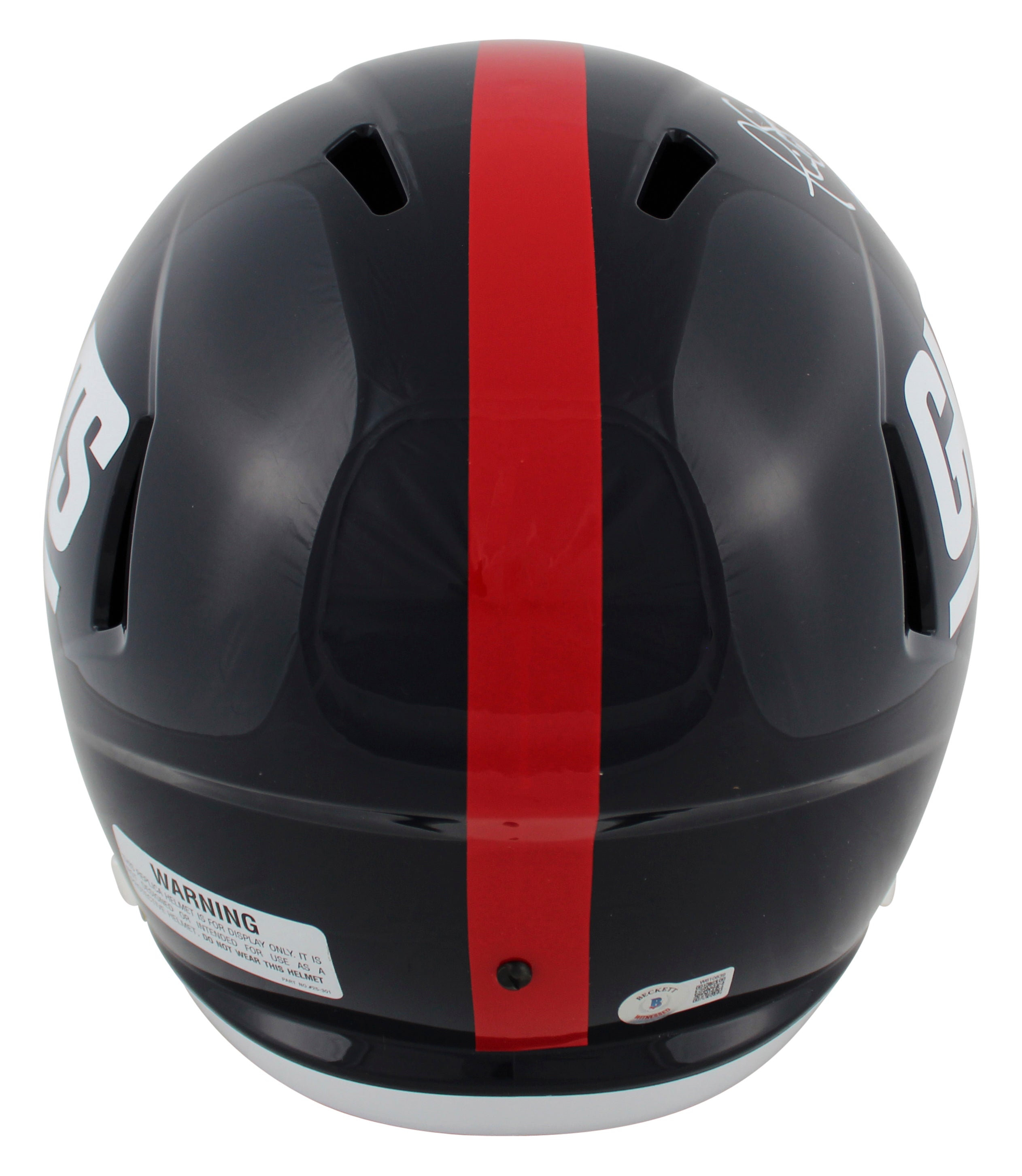 Giants Phil Simms Signed 81-99 TB Full Size Speed Rep Helmet W/ Case BAS Wit