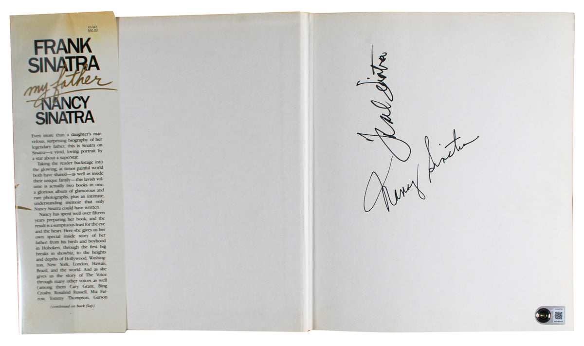 Frank Sinatra & Nancy Sinatra Signed My Father Hard Cover 1st Edition Book BAS