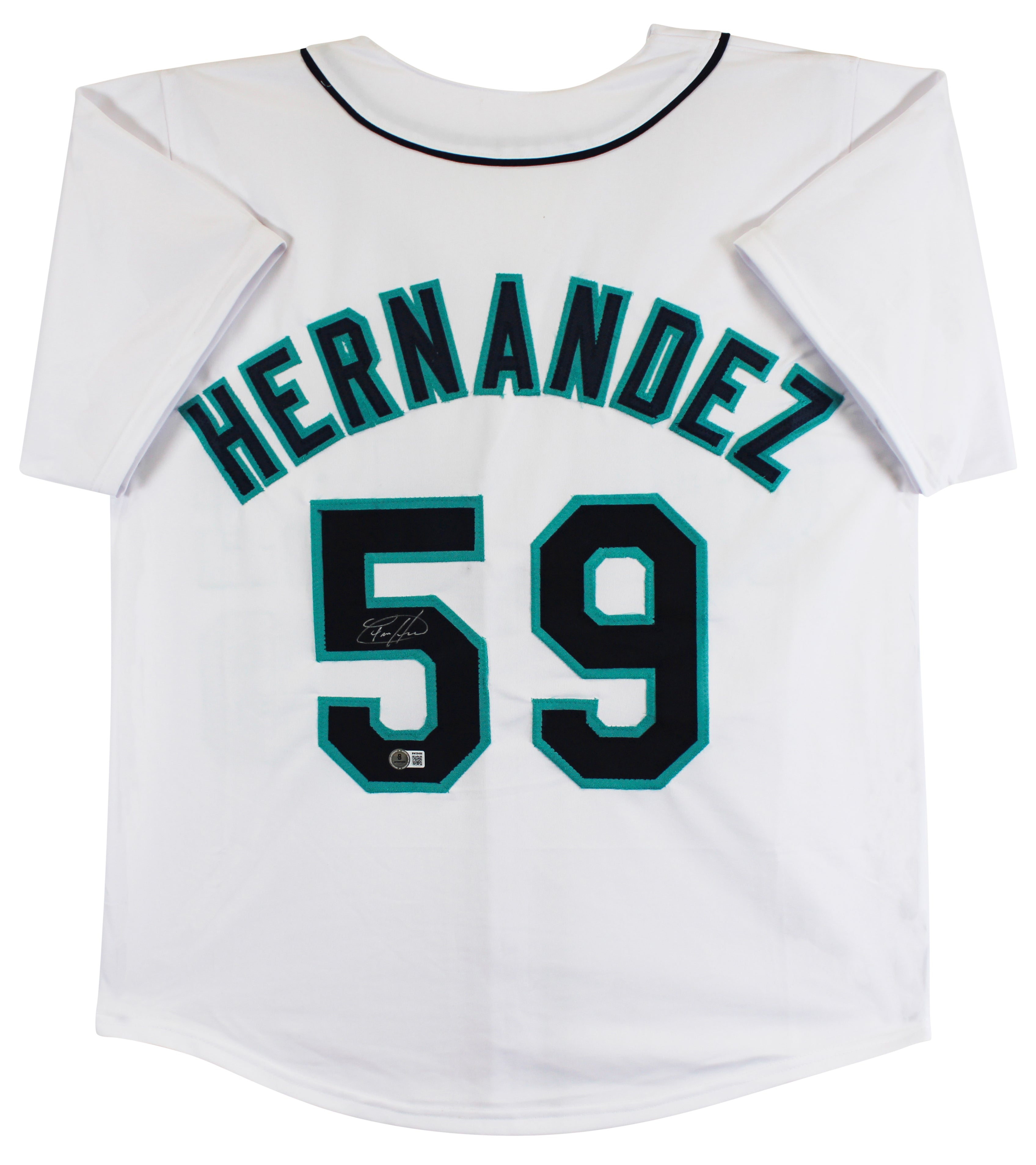 Felix Hernandez Authentic Signed White Pro Style Jersey Autographed BAS