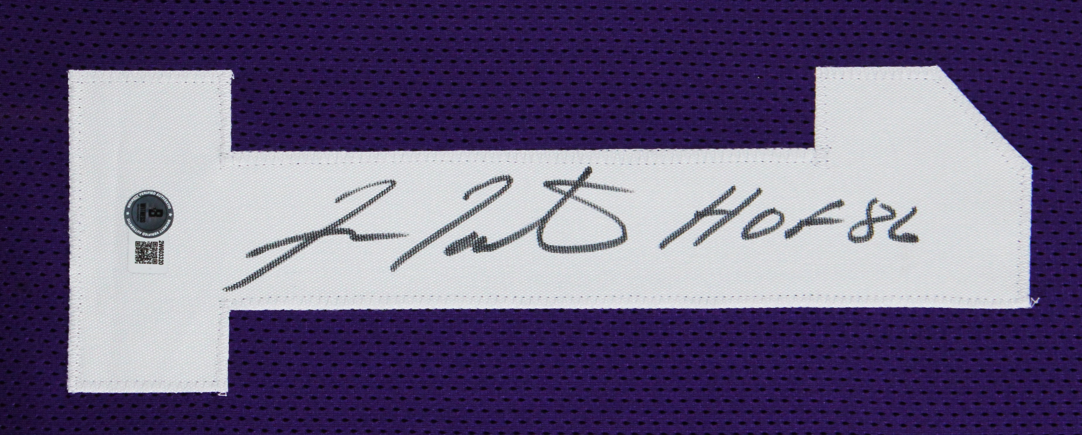 Fran Tarkenton "HOF 86" Signed Purple Pro Style Framed Jersey BAS Witnessed HOLIDAY DOORBUSTER