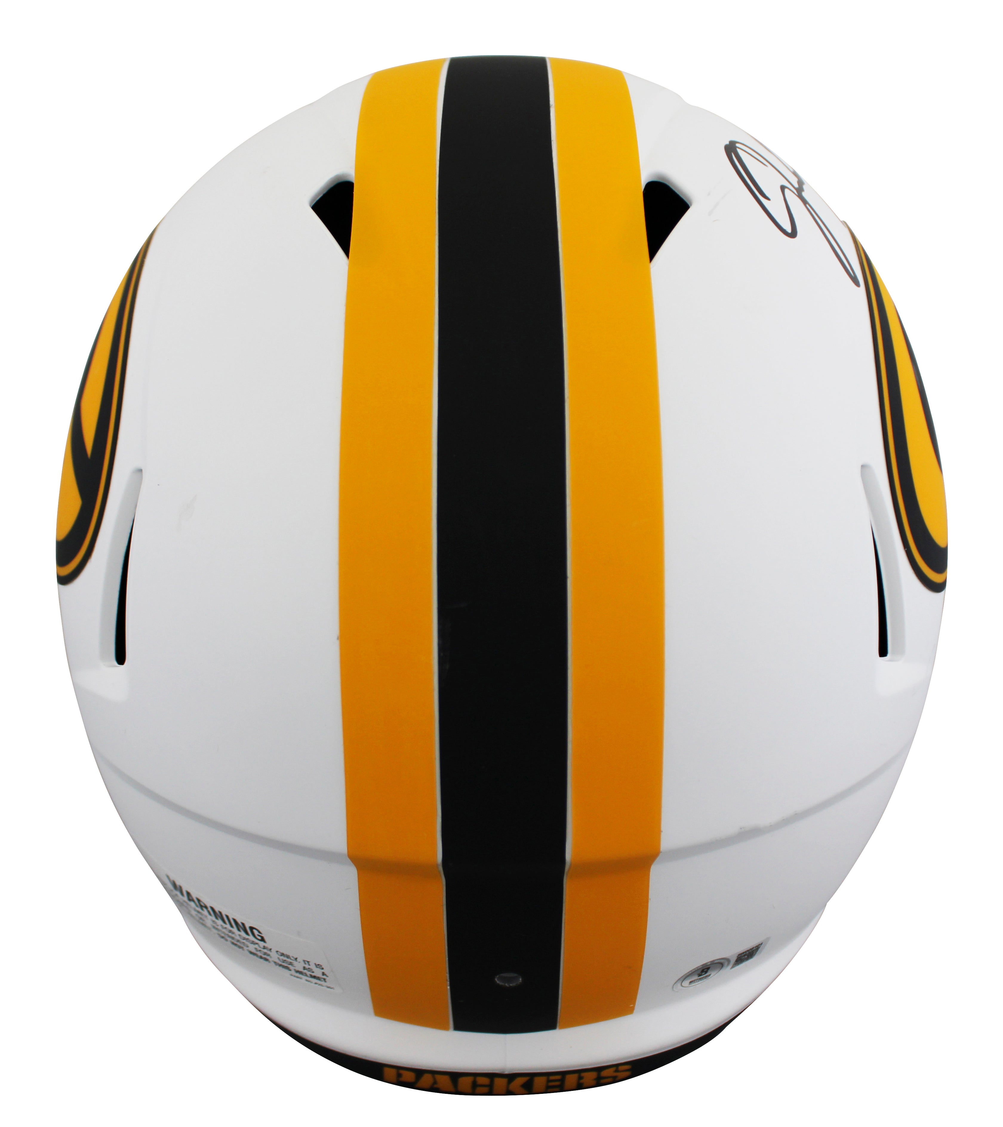 Packers Josh Jacobs Signed Lunar Full Size Speed Rep Helmet BAS Witnessed