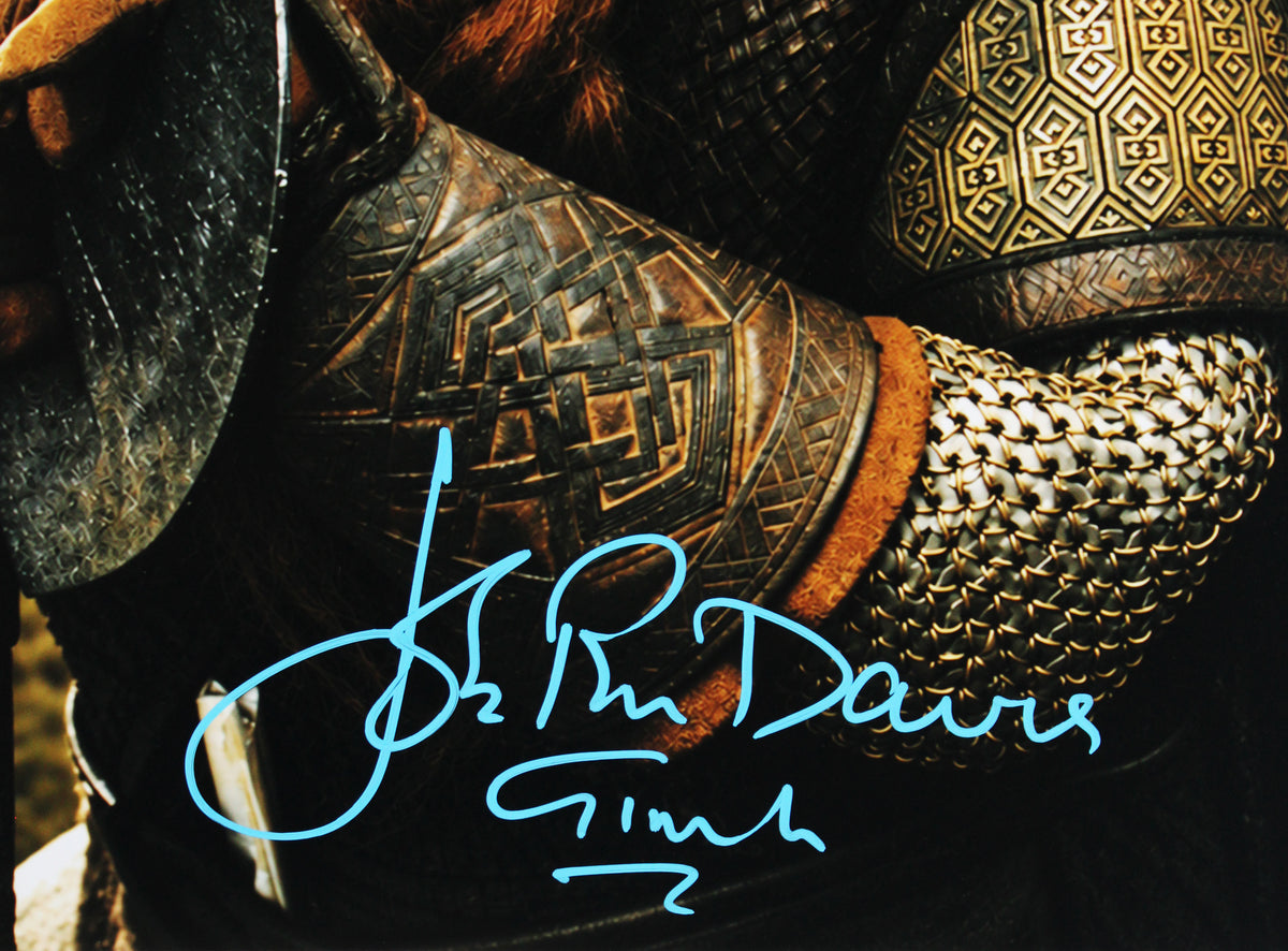 John Rhys-Davies Lord of the Rings "Gimli" Signed 16x20 Closeup Photo BAS Wit