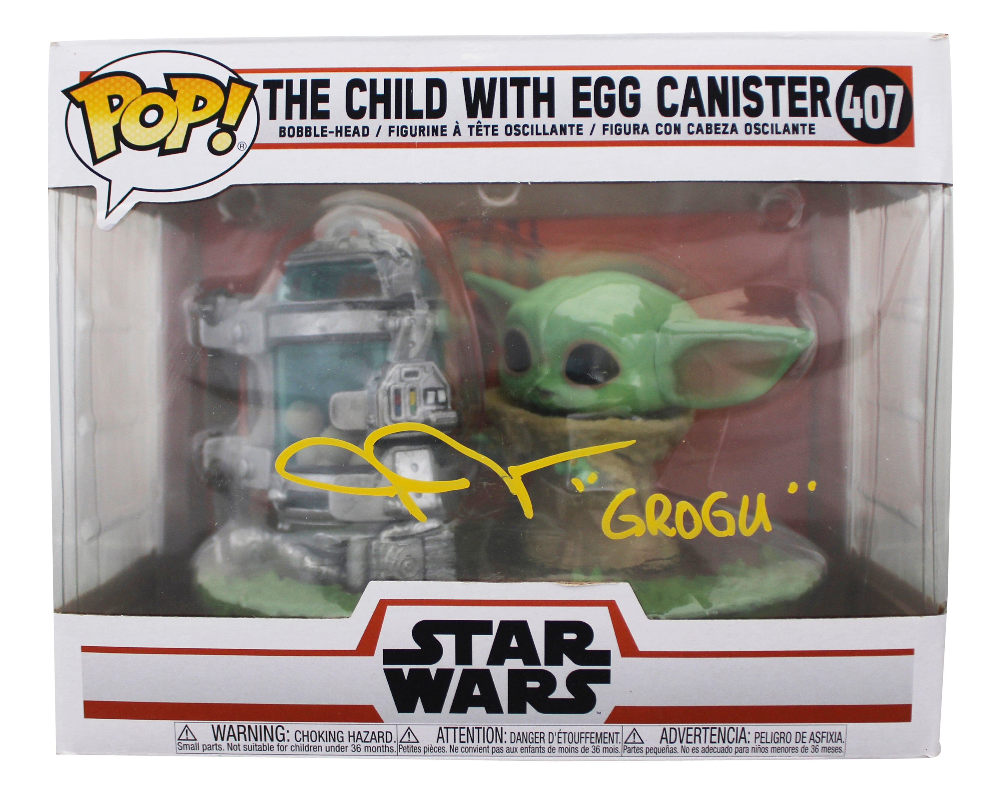 John Rosengrant The Mandalorian "Grogu" #407 Large Funko Pop Figure PSA #AJ38410