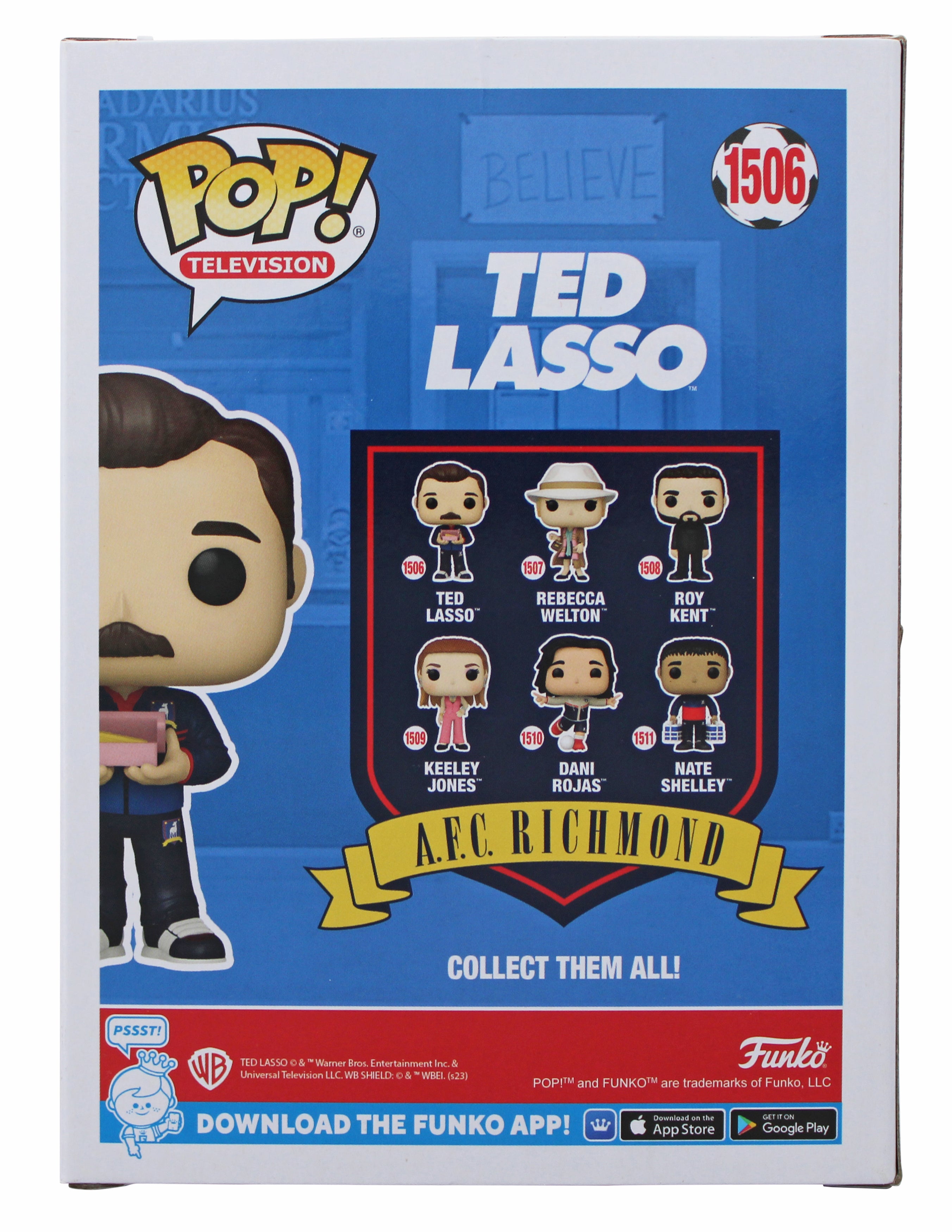 Jason Sudeikis Ted Lasso Authentic Signed #1506 Funko Pop Vinyl Figure BAS