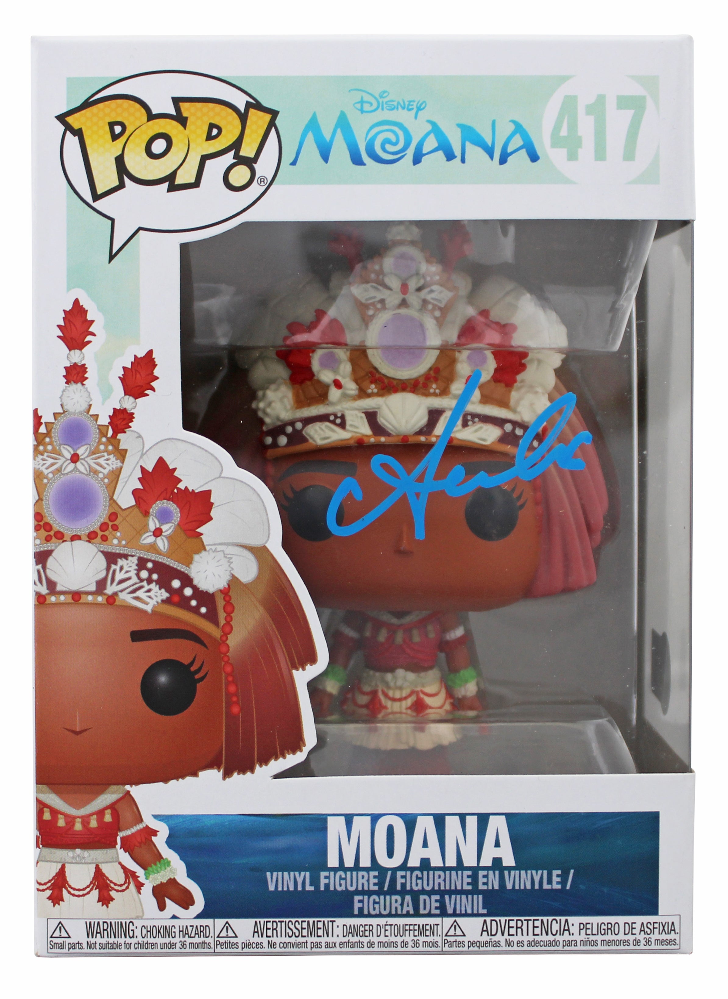 Auliʻi Cravalho Moana Authentic Signed #417 Funko Pop Vinyl Figure BAS