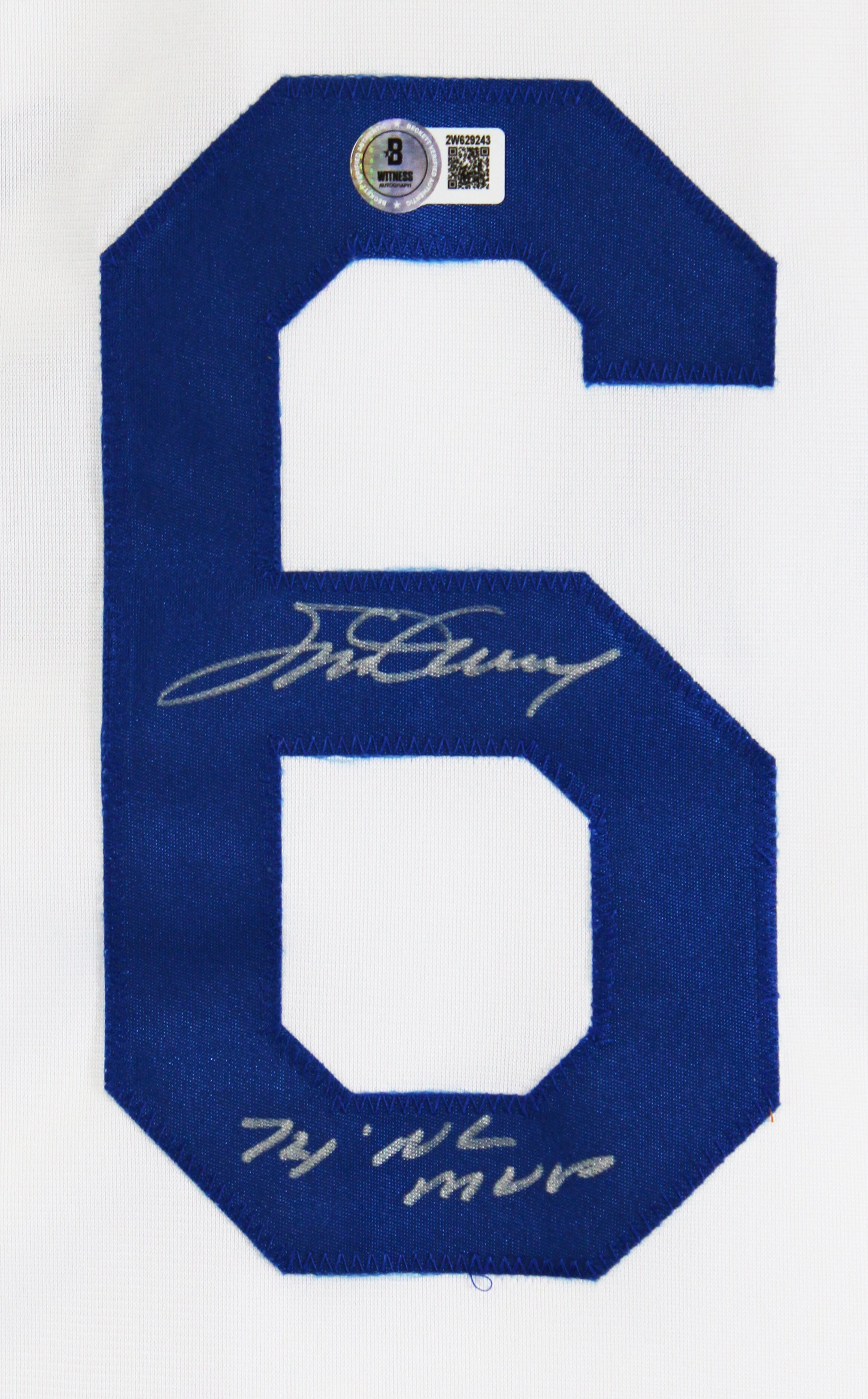 Steve Garvey "74 NL MVP" Authentic Signed White Pro Style Jersey BAS Witnessed
