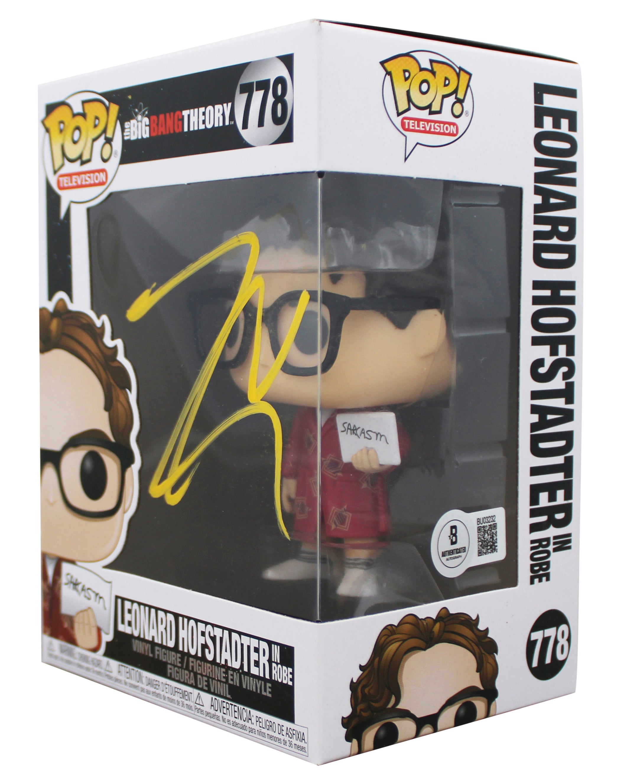 Johnny Galecki The Big Bang Theory Signed #778 Funko Pop Figure BAS #BU03232
