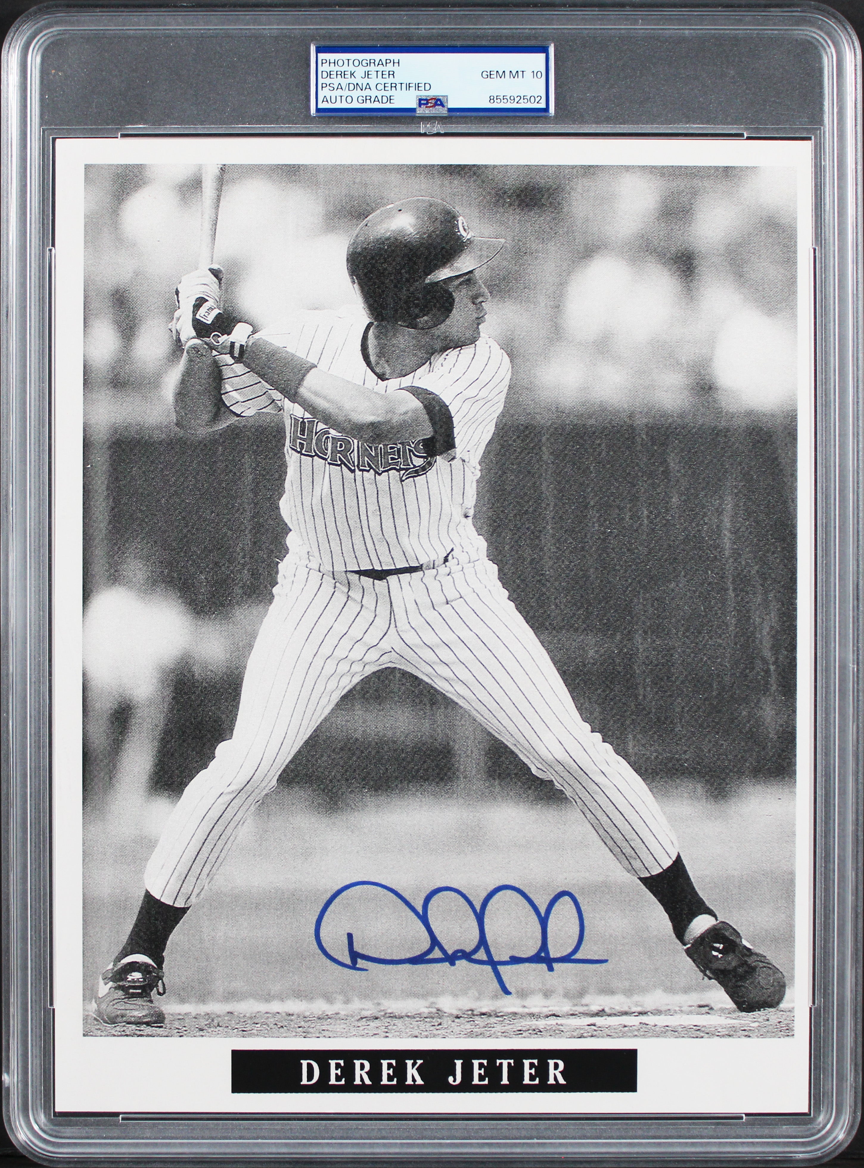 Yankees Derek Jeter Signed 8x10 Minor League Team Issued Photo Auto 10! PSA Slab