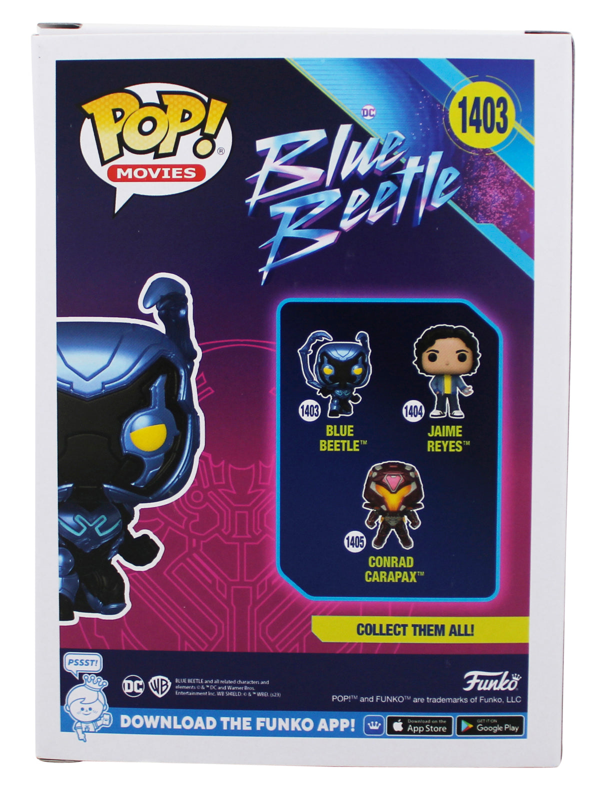 Xolo Mariduena Signed Blue Beetle #1403 Funko Pop Vinyl Figure PSA/DNA #AN21832