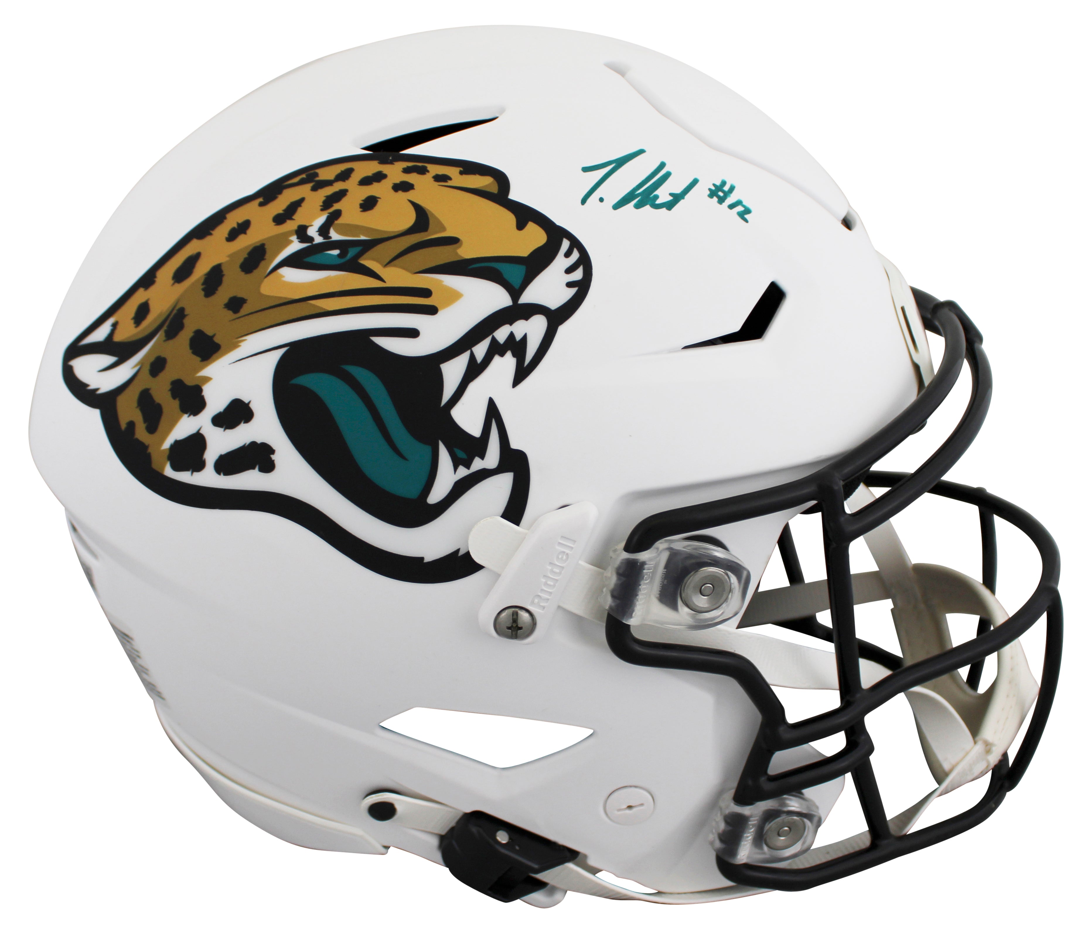 Jaguars Travis Hunter Signed 2024 On-Field Alt Speed Flex Full Size Helmet BAS W
