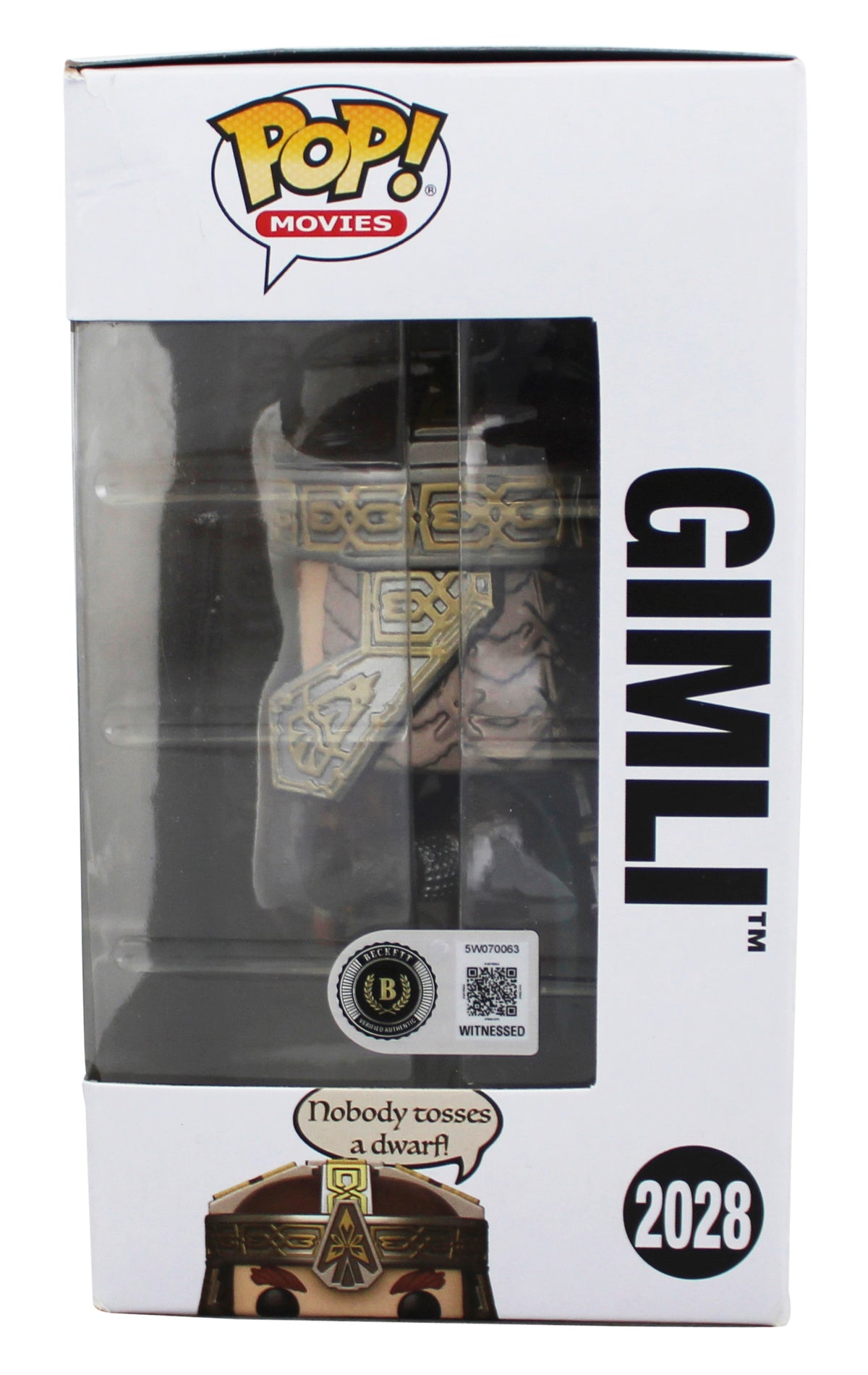 John Rhys-Davies LOTR "Gimli" Signed #2028 Funko Pop Figure BAS Wit #5W070063