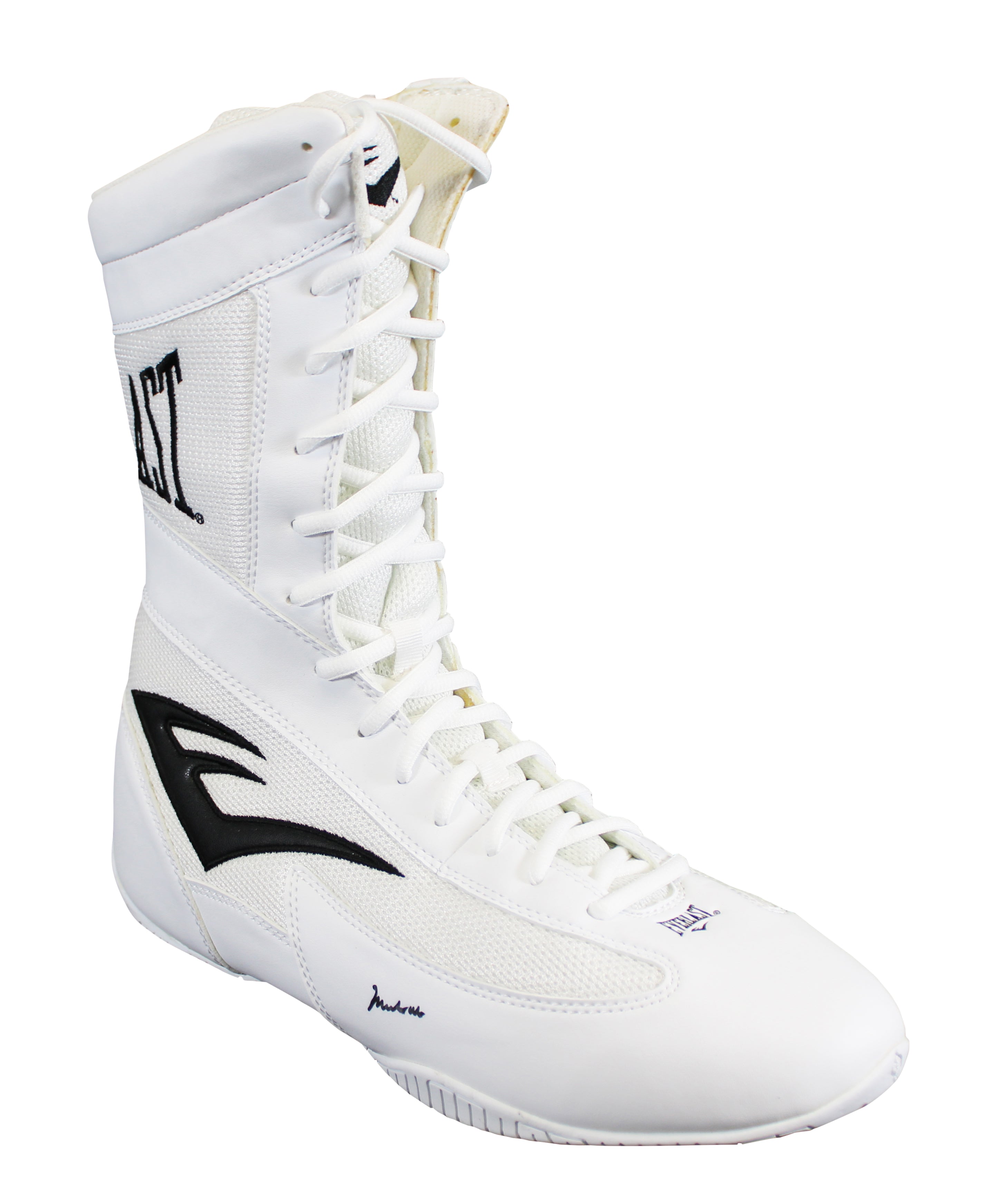 Muhammad Ali Signed White Everlast Boxing Shoe Size 11.5 Auto 10! PSA #4A54355