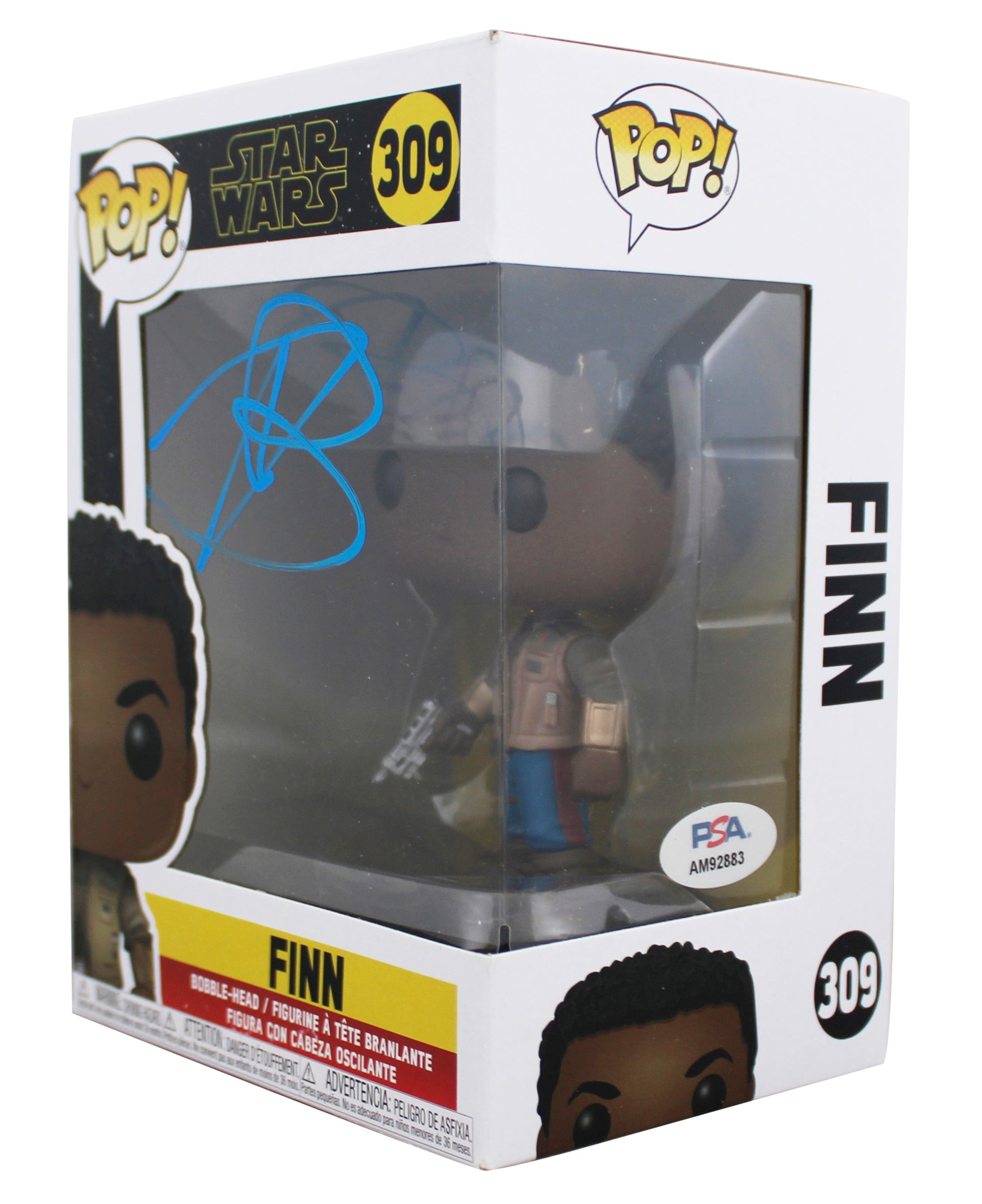 John Boyega Star Wars Signed Finn #309 Funko Pop Vinyl Figure PSA/DNA #AM92883