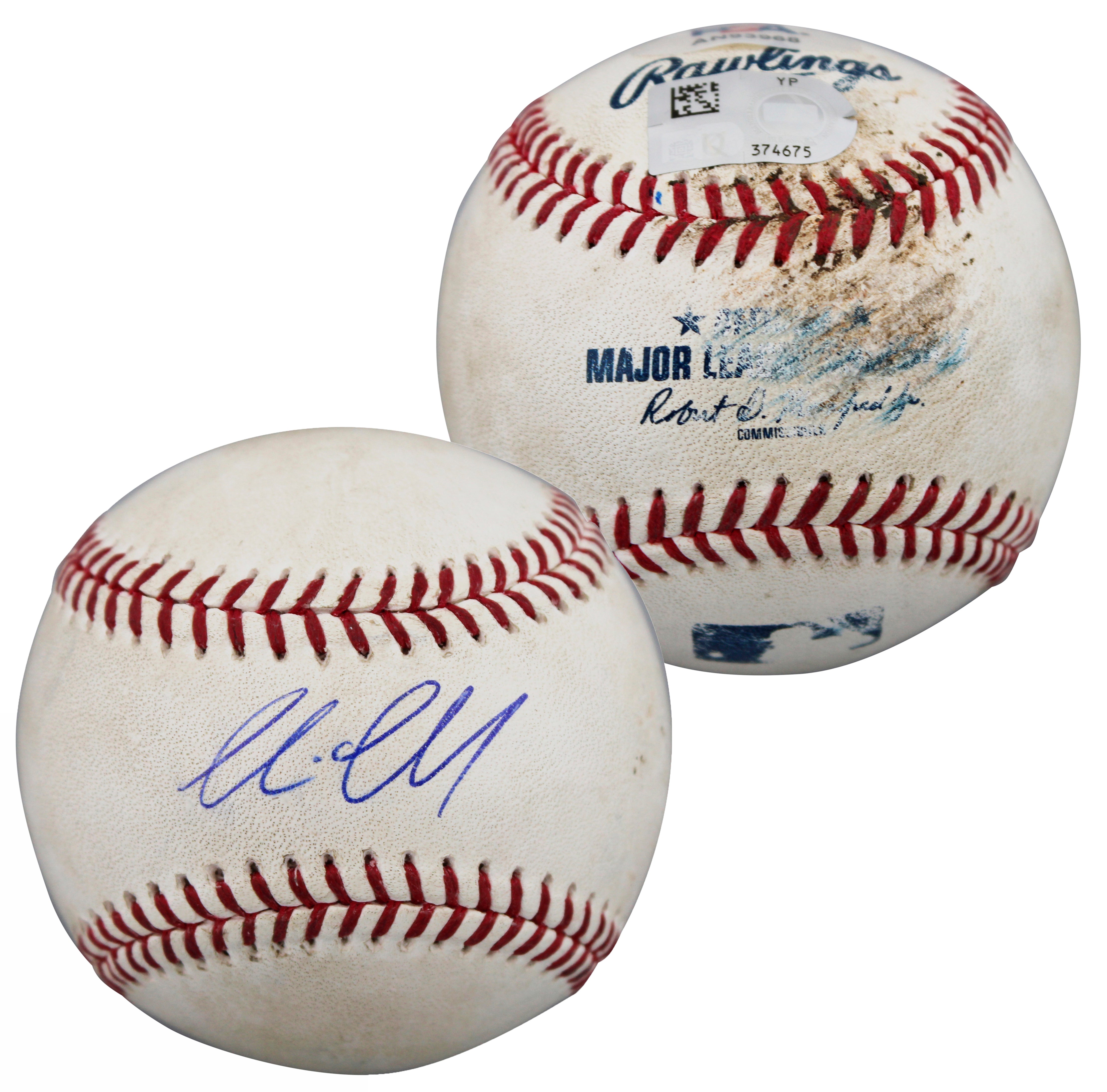 D-Backs Corbin Carroll Signed 5/20/2024 Game Used Oml Baseball MLB & PSA