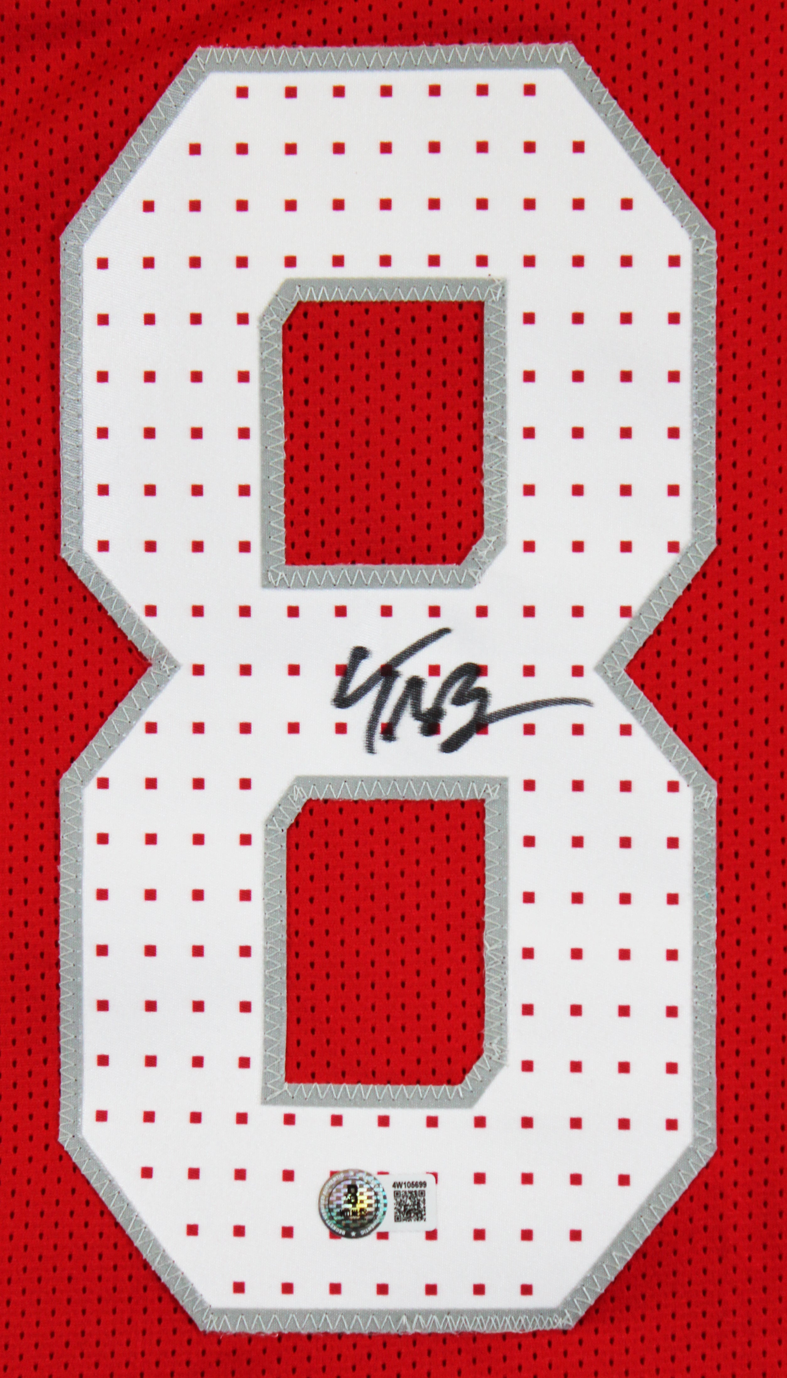 Trey McBride Authentic Signed Red Pro Style Jersey Autographed BAS Witnessed 2