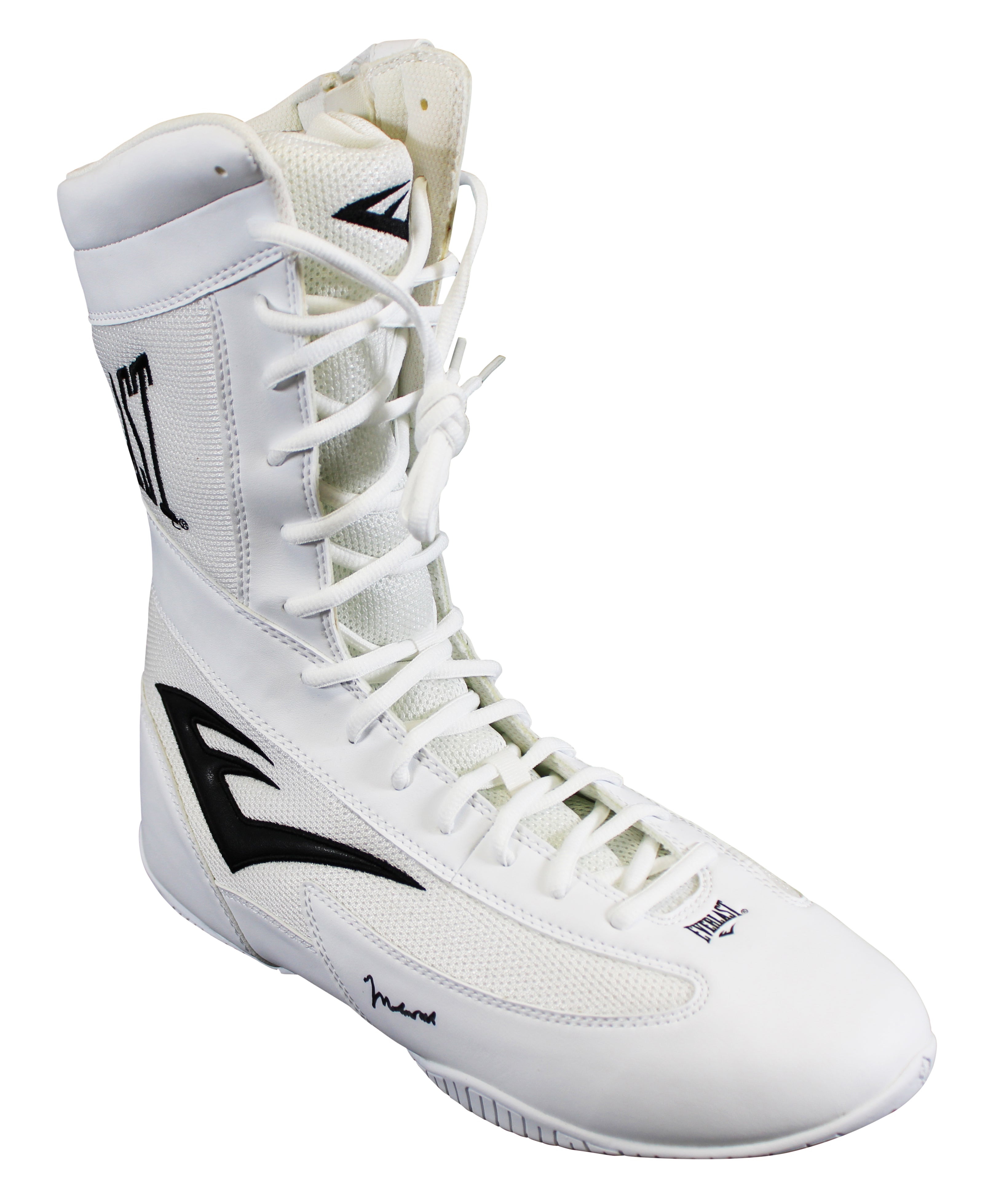 Muhammad Ali Signed White Everlast Boxing Shoe Size 11.5 Auto 10! PSA #4A54348