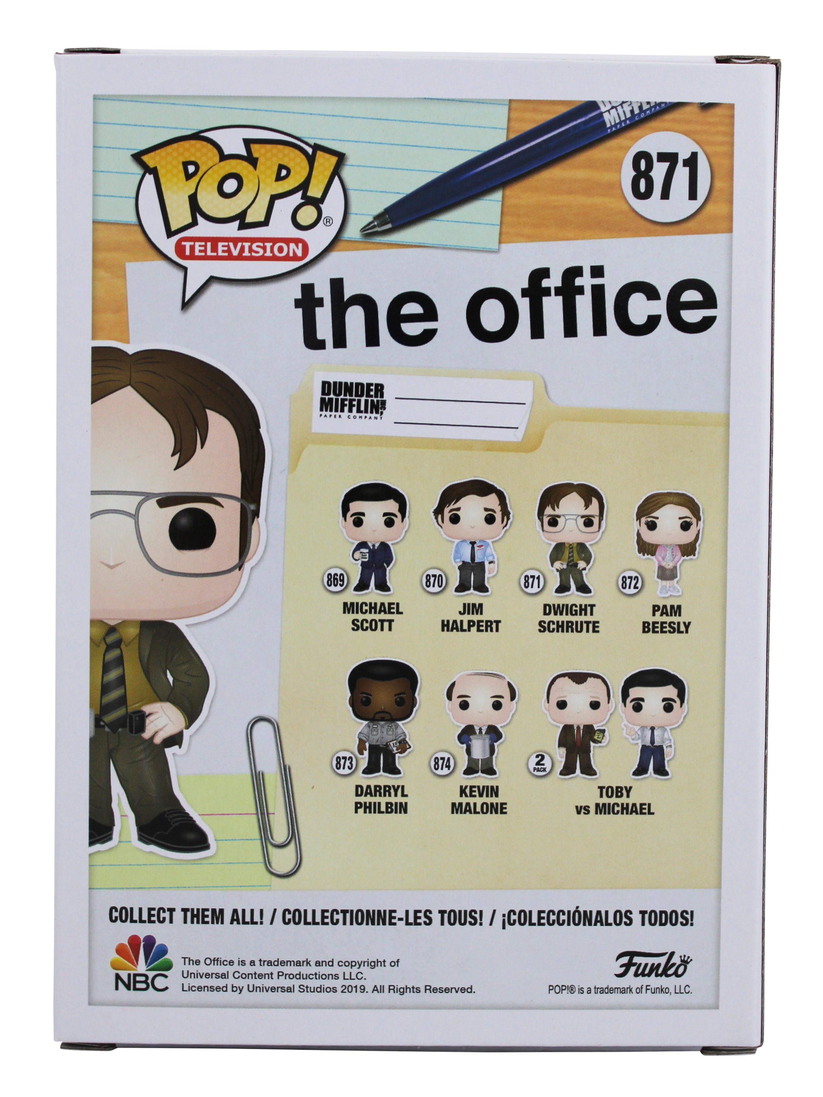 Rainn Wilson The Office Signed Dwight Schrute #871 Funko Pop Vinyl Figure BAS 3