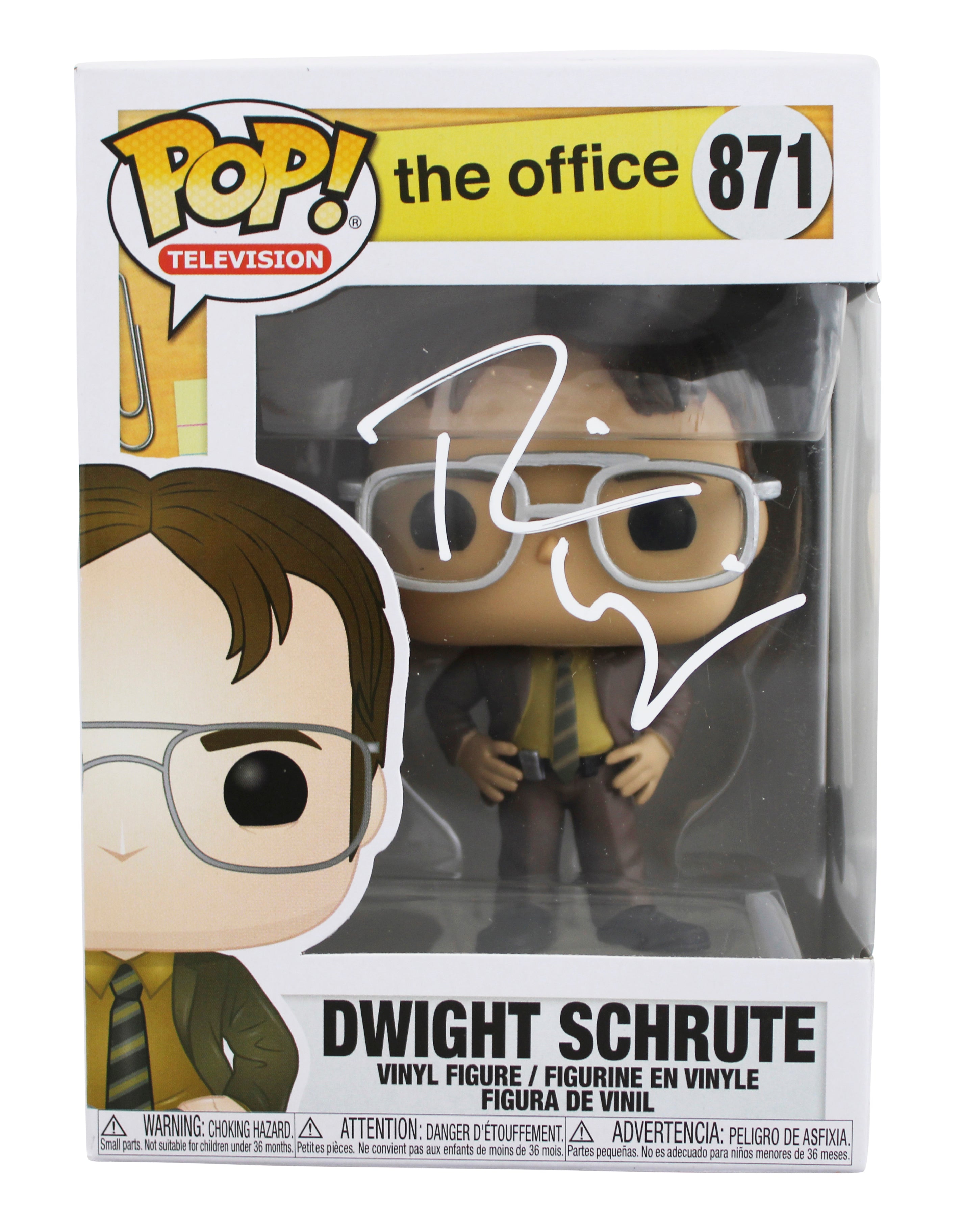 Rainn Wilson The Office Signed Dwight Schrute #871 Funko Pop Vinyl Figure BAS 1