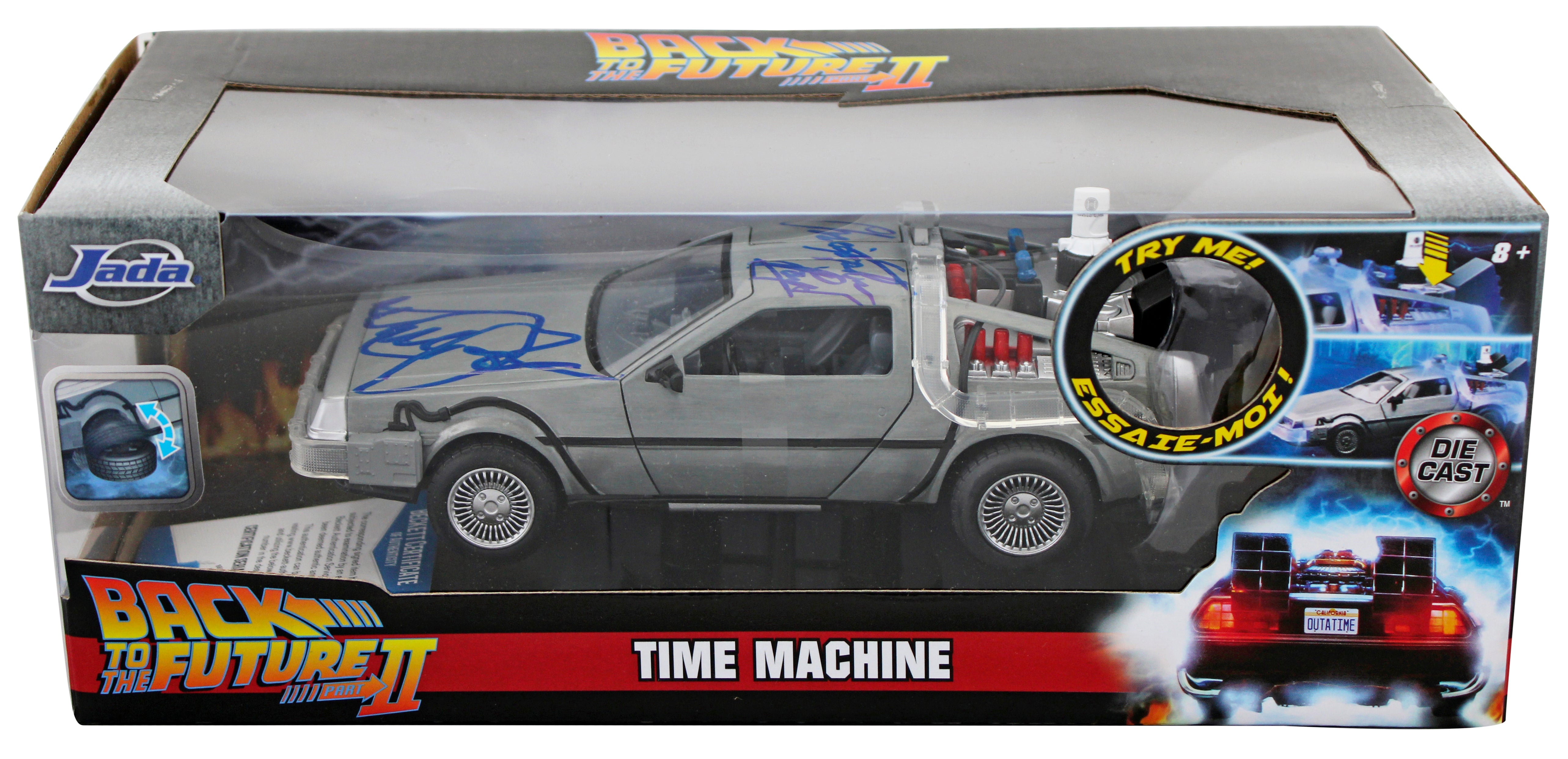 Christopher Lloyd & Michael J. Fox Back To The Future Signed 1:24 DeLorean BAS