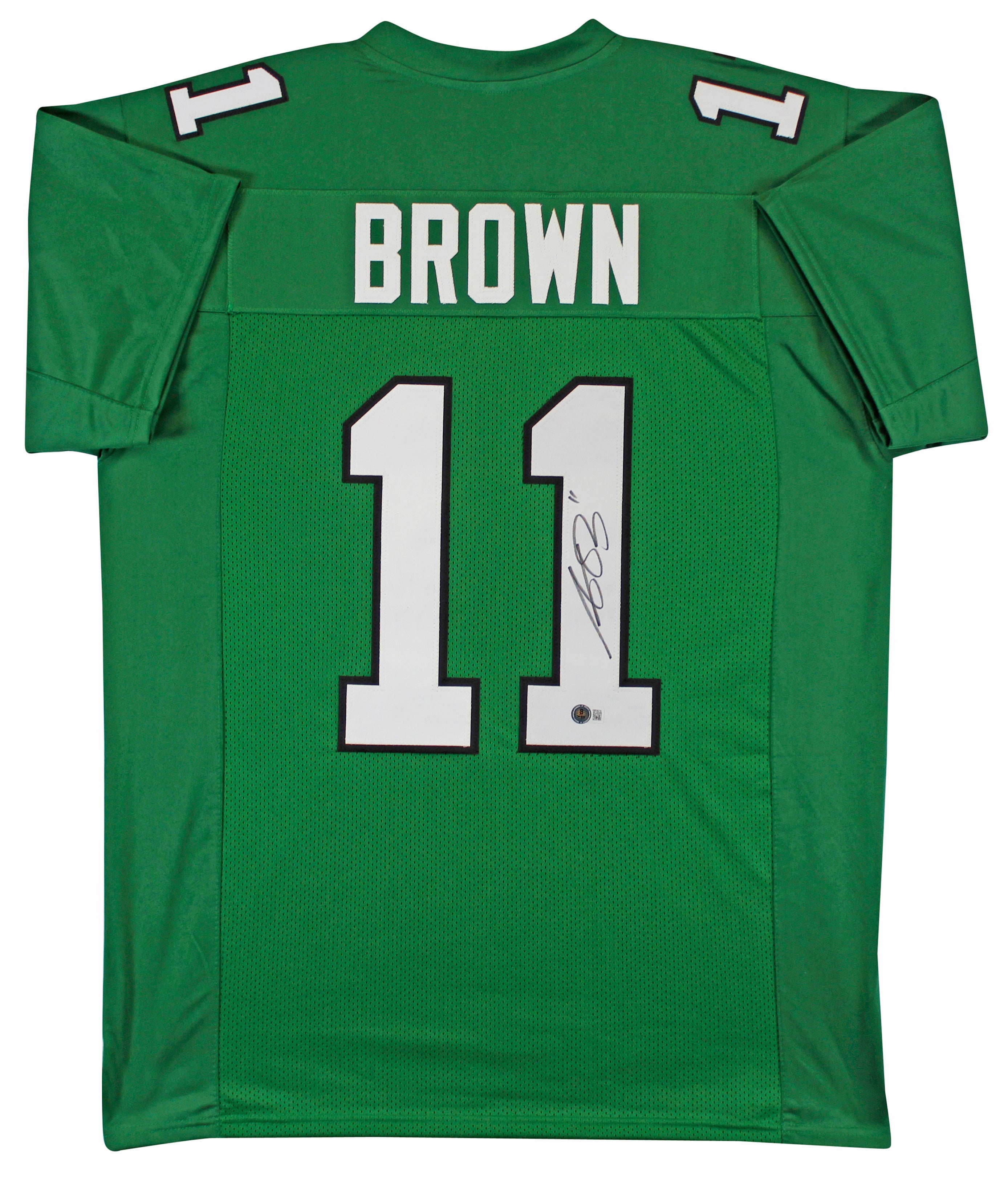 A.J. Brown Authentic Signed Kelly Green Pro Style Jersey BAS Witnessed 2