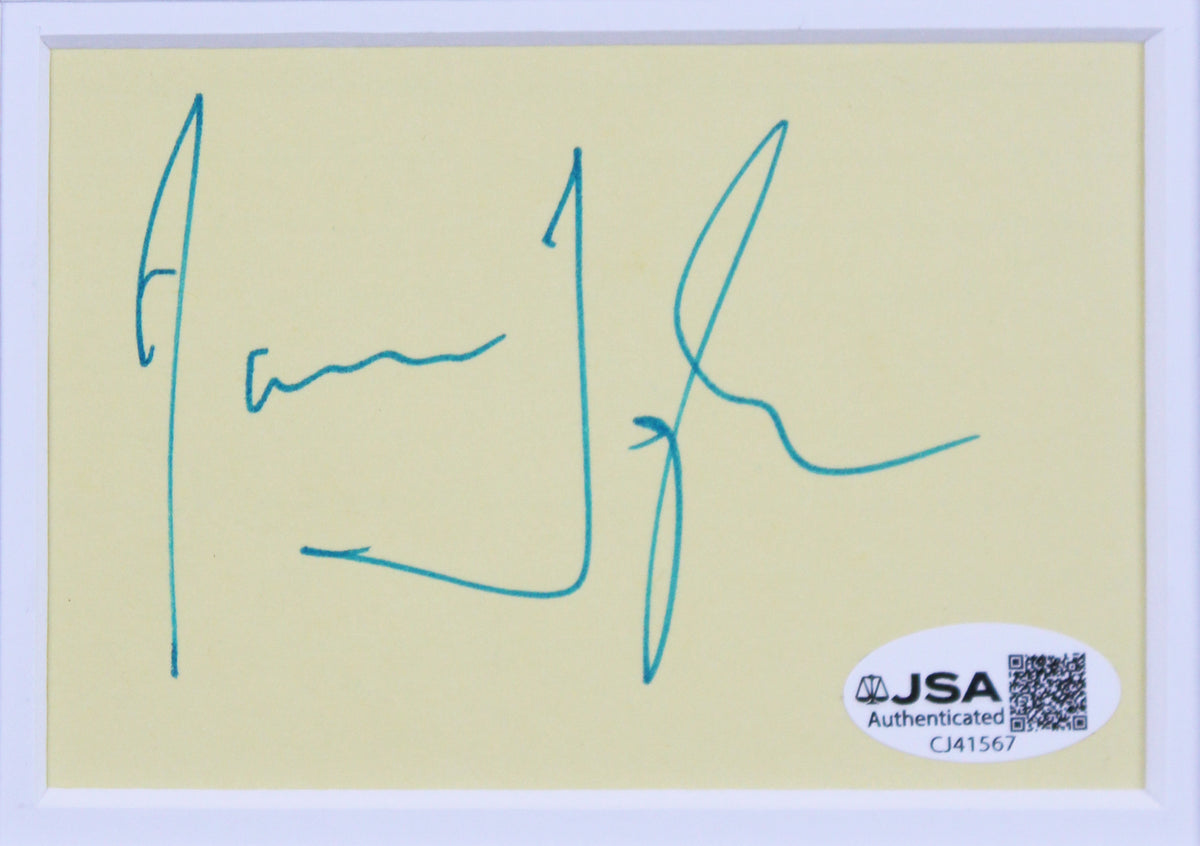 James Taylor Authentic Signed & Framed 3x4 Cut Signature JSA #CJ41567