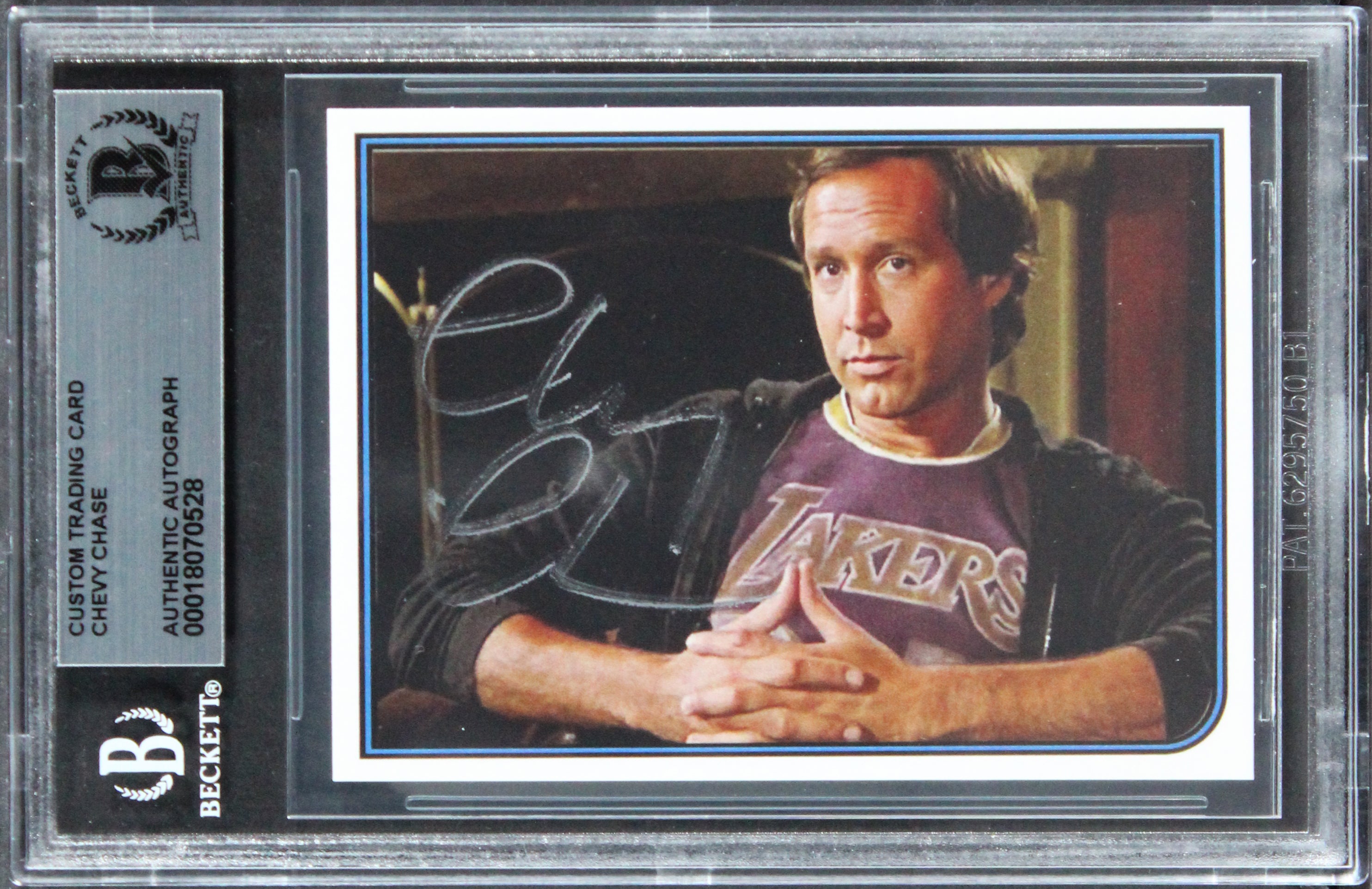 Chevy Chase Fletch Authentic Signed Custom Trading Card Card BAS Slabbed